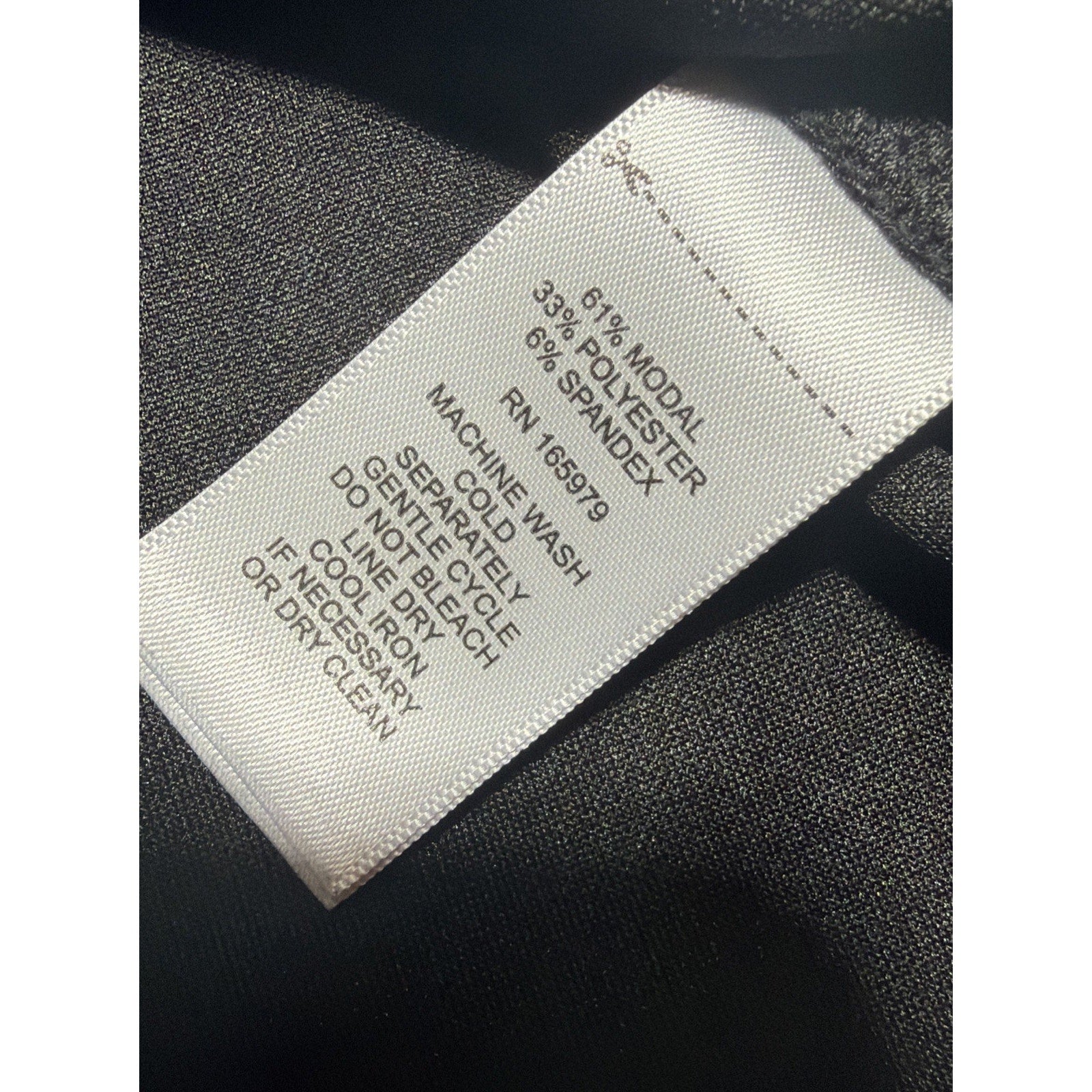 Cable & Gauge Studio Black Modal Blend Short Sleeve Button Size M Stretch