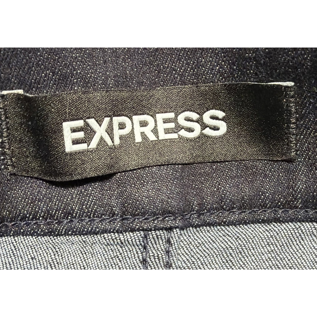 New Express Super High Waisted Exposed Zip Wide Leg Jeans Size 4 R