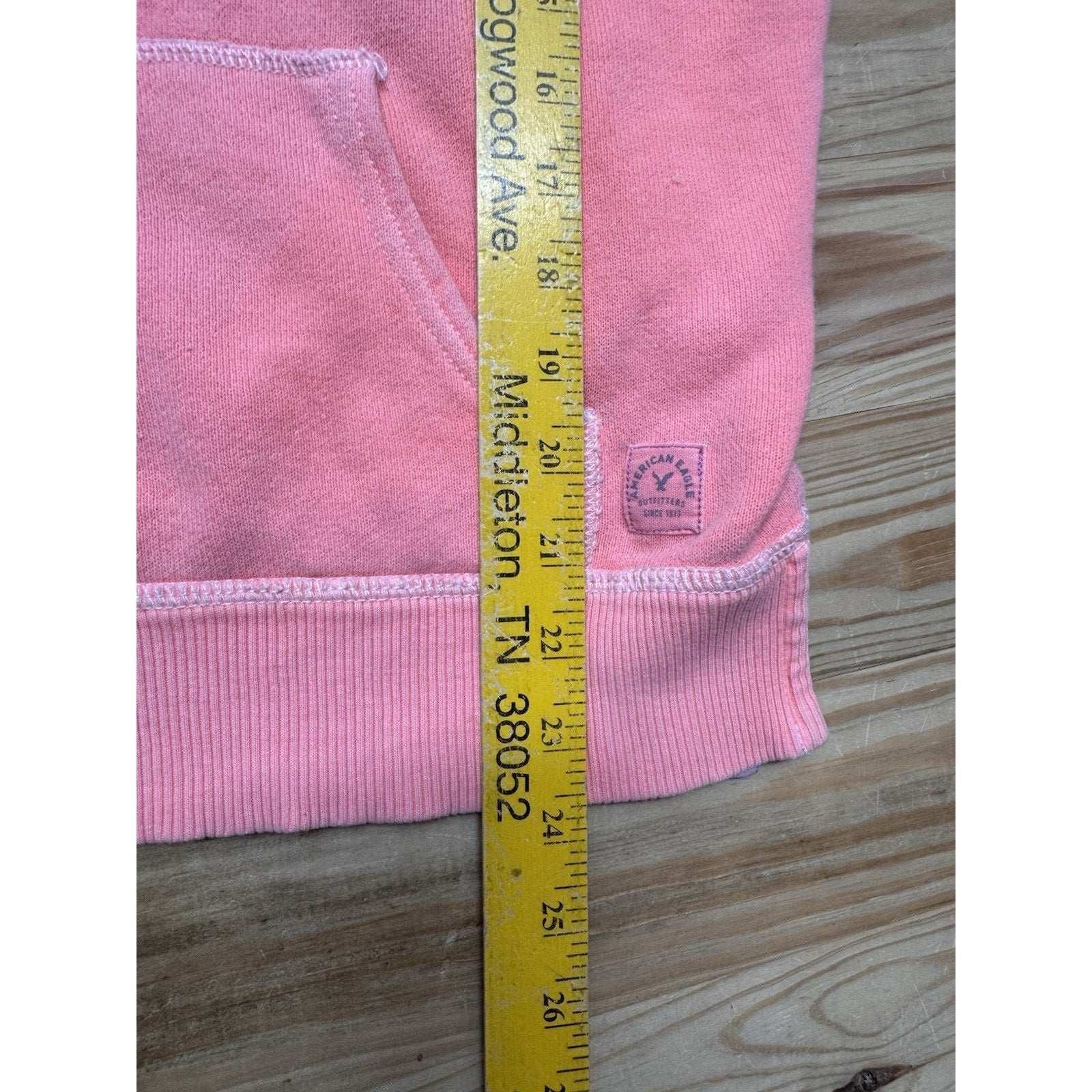 American Eagle Outfitters Lace Up Hoodie Peach Pink Size Small