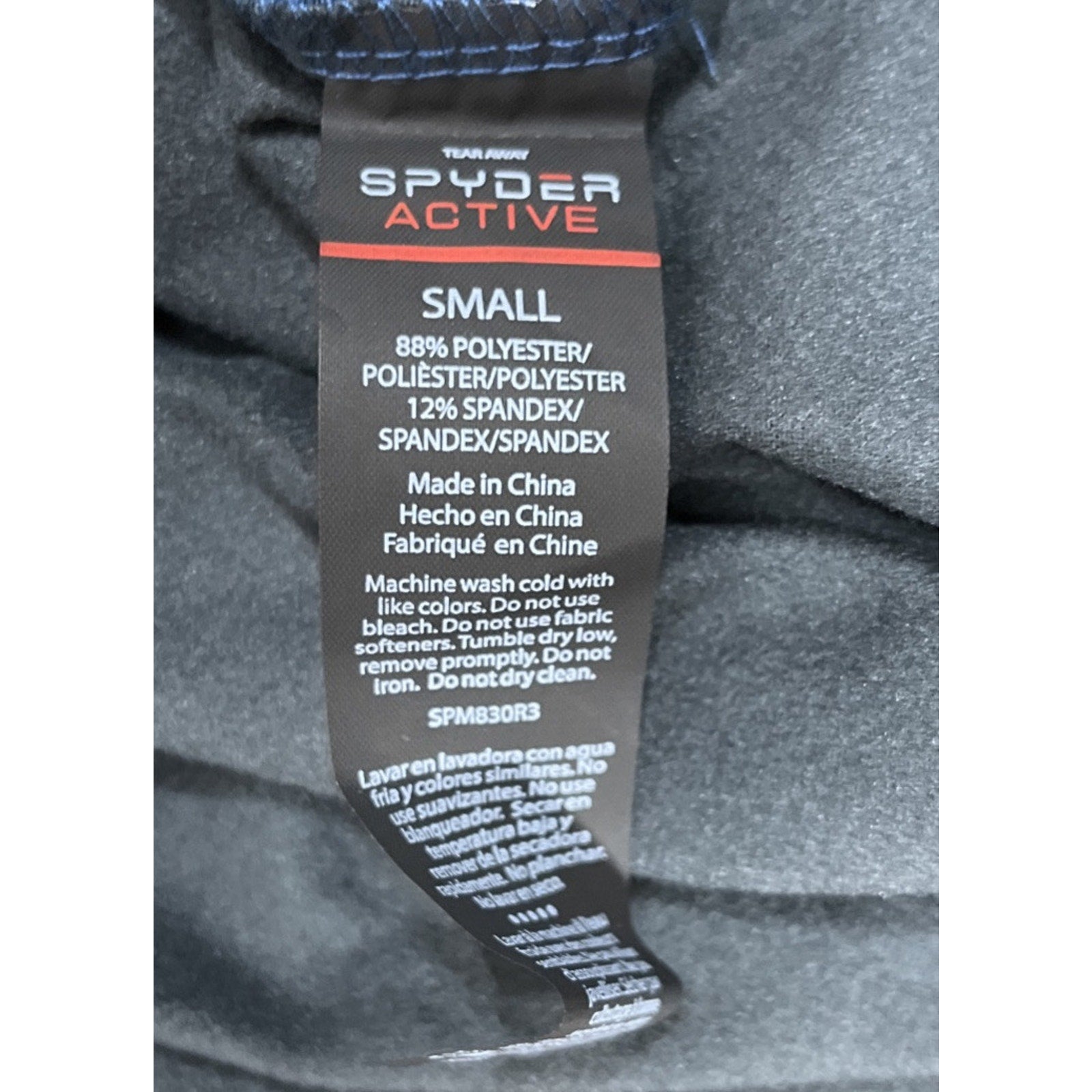 Spyder Active ProWeb Compression 1/4 Zip Pullover Shirt Men's S Blue Black NEW