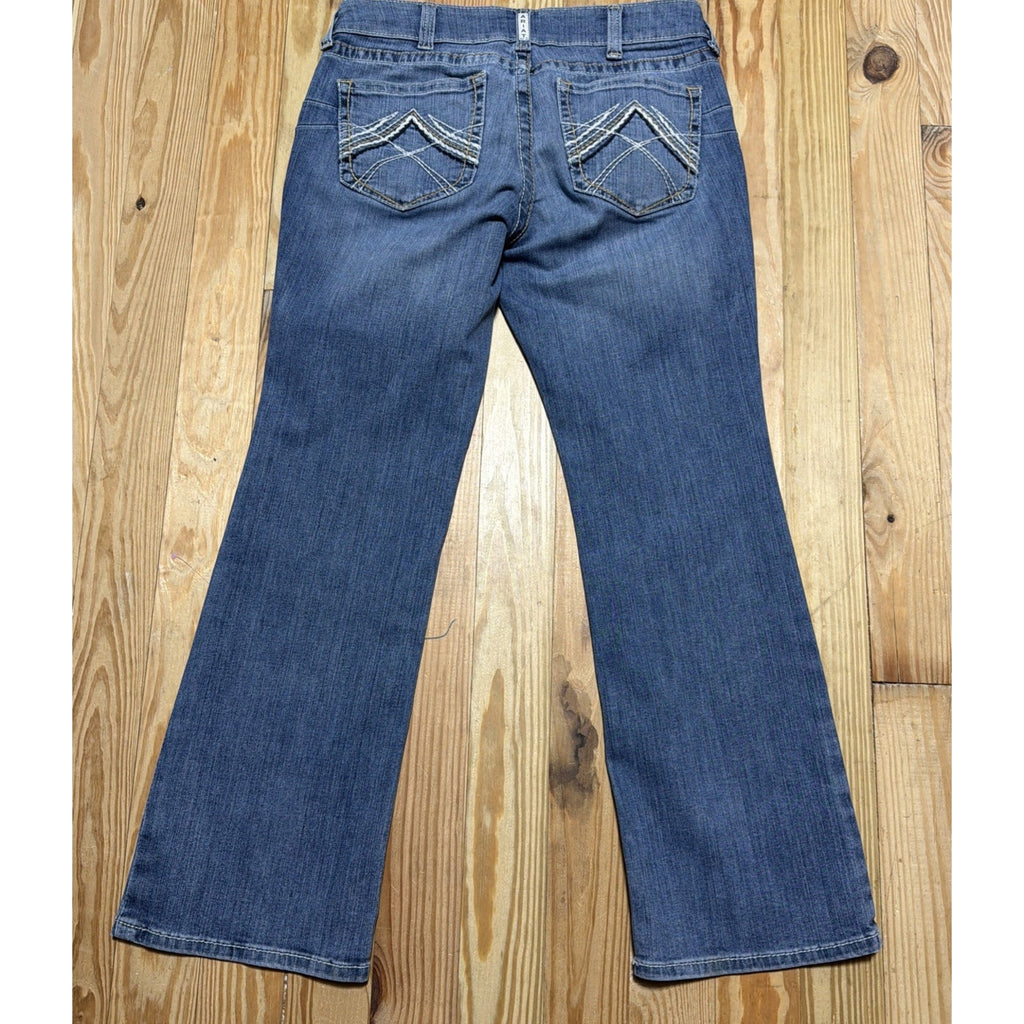 Ariat Real Women's Size 31 Short Rainstorm Real Riding Jeans Blue Bootcut
