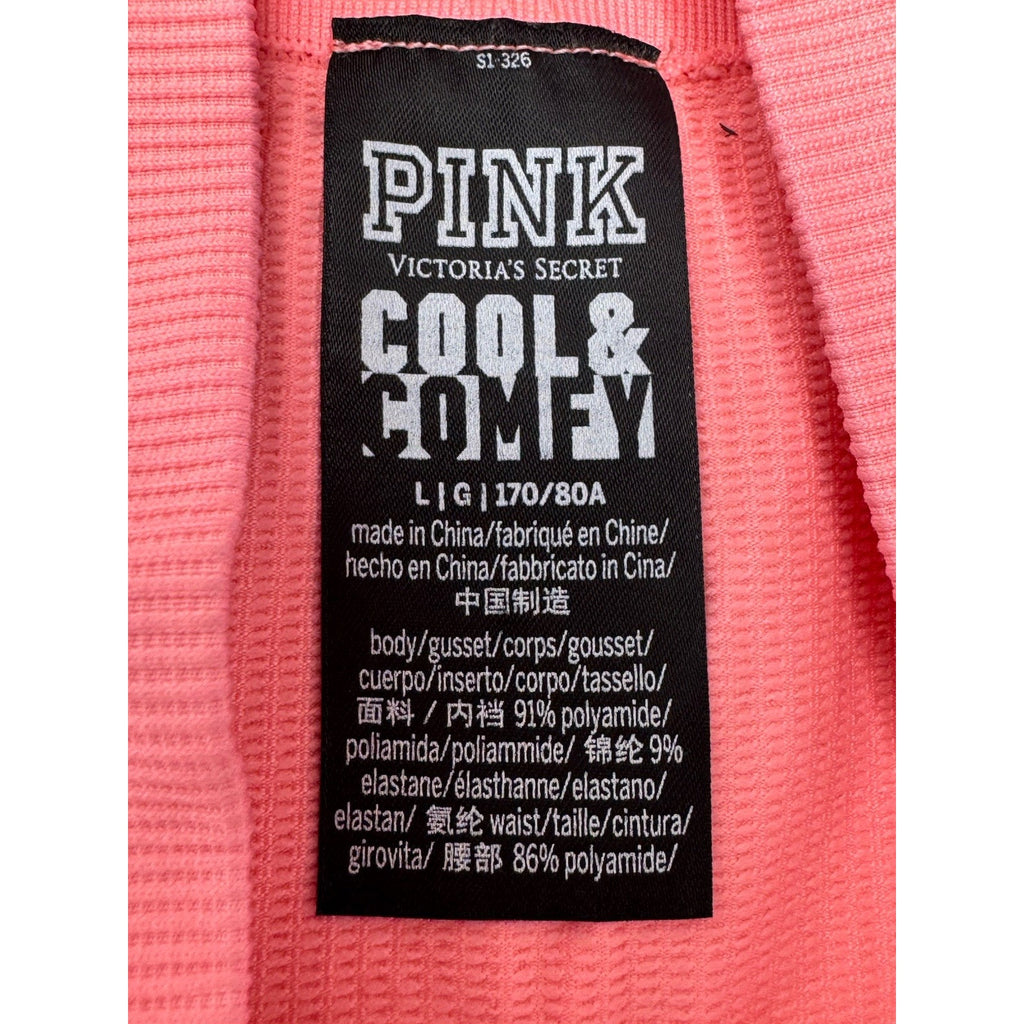 Victoria Secret Pink Cool & Comfy Peach Seamless Leggings Women’s Size Large