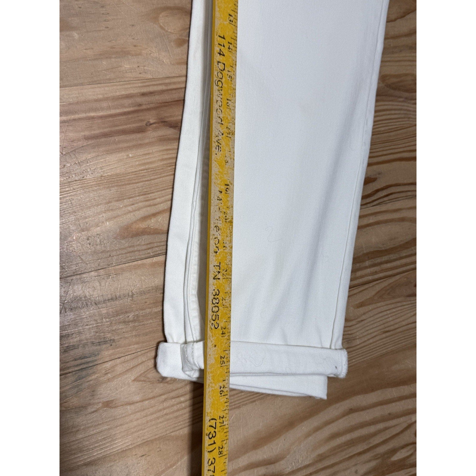 Soft Surroundings White Jean Straight Leg Classic High Rise Women’s Size 8