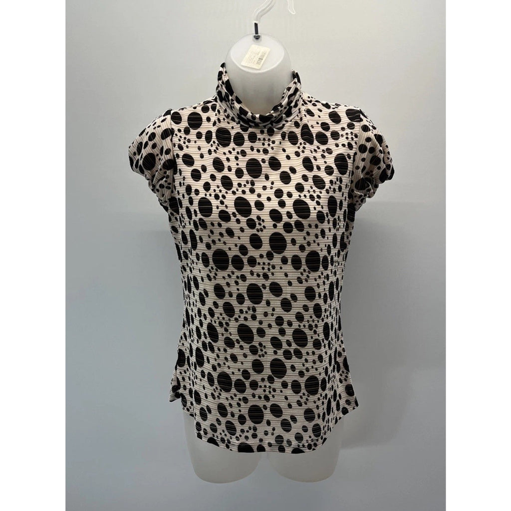 Cocomo Women’s Mock Neck Short Sleeve Lined Top Size Small