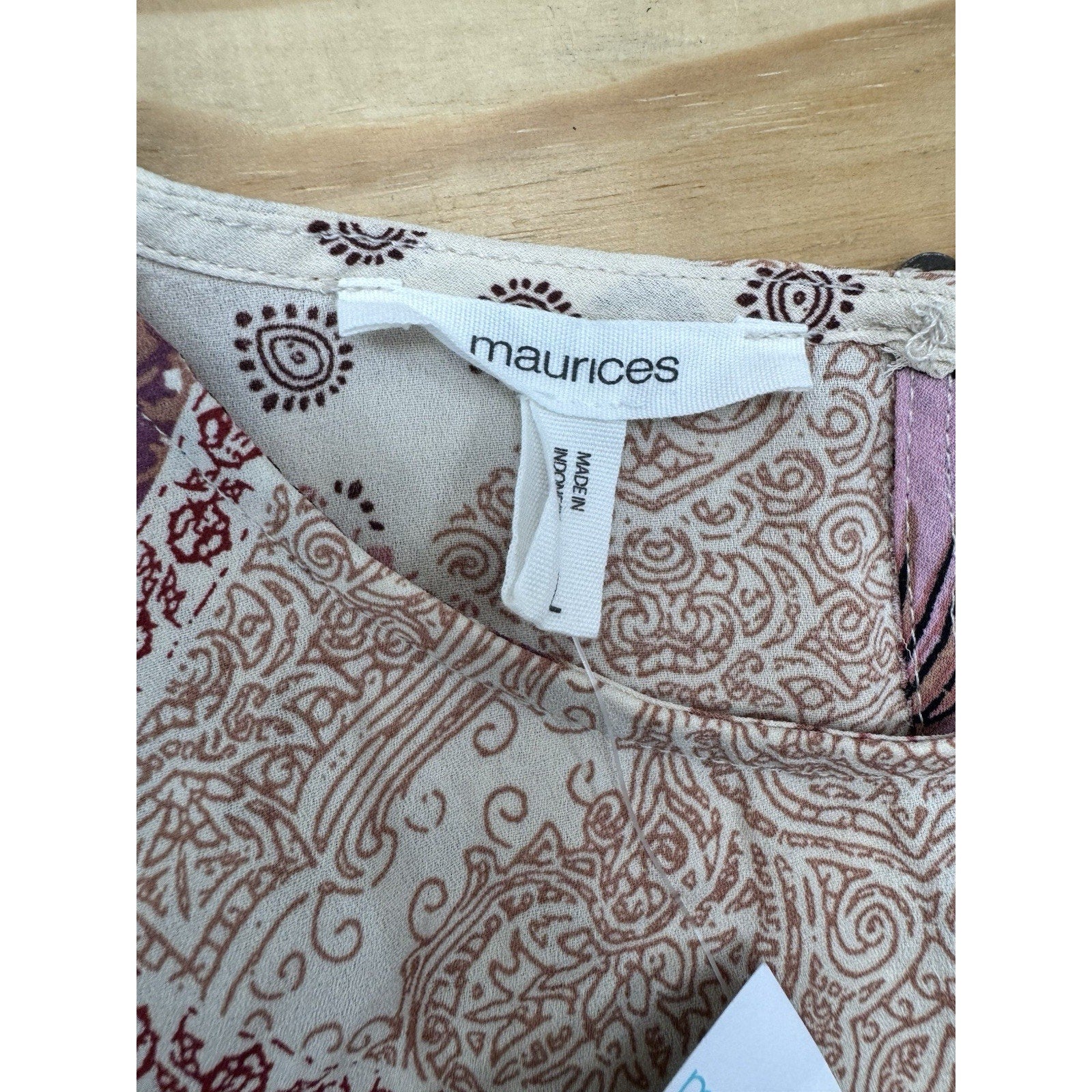 Maurices Punk Hues Patchwork Floral Babydoll Tank Top Women’s Size Large NWT