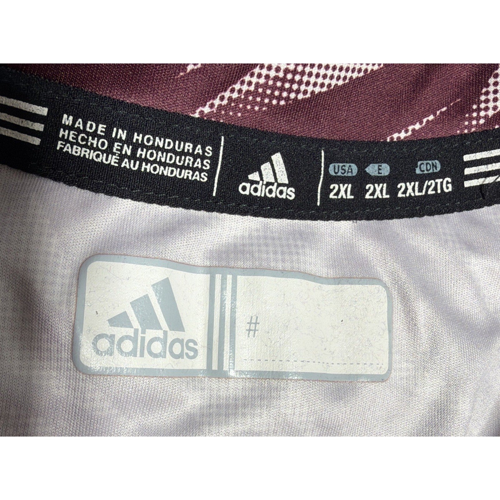 MISSISSIPPI STATE BULLDOGS Game Issue Soccer Adidas Jersey Marooon Size 2XL
