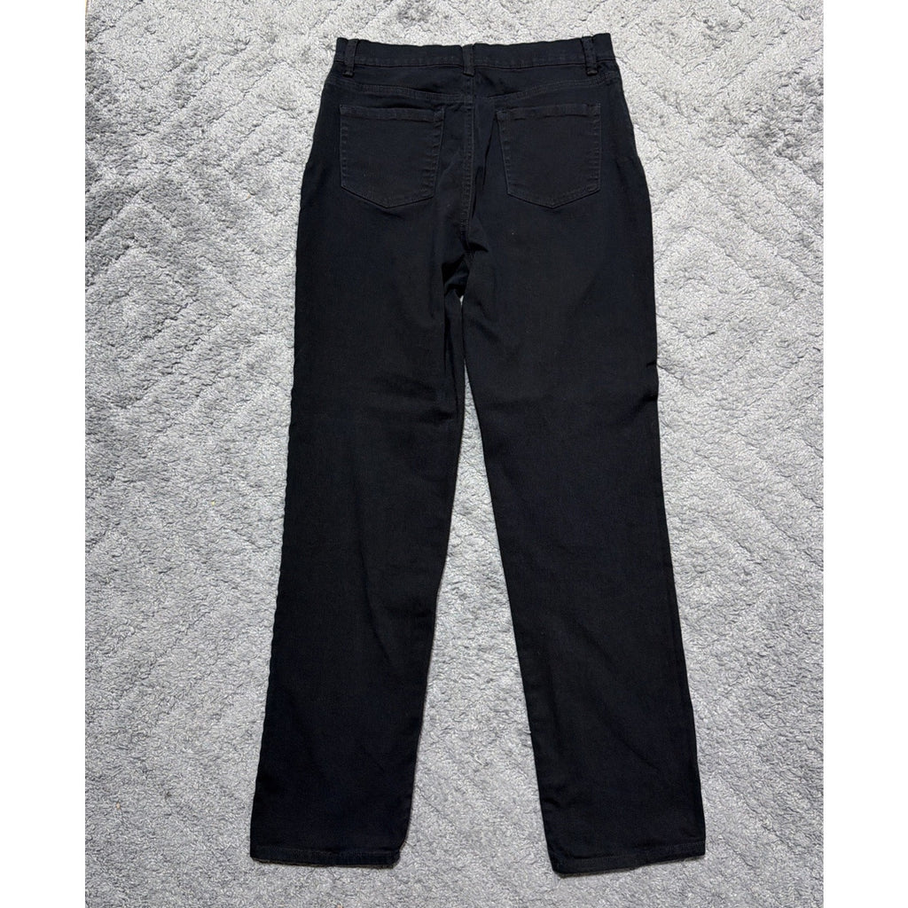 Gloria Vanderbilt Amanda Classic Rise Tapered Jeans Womens Size 10L Black Denim