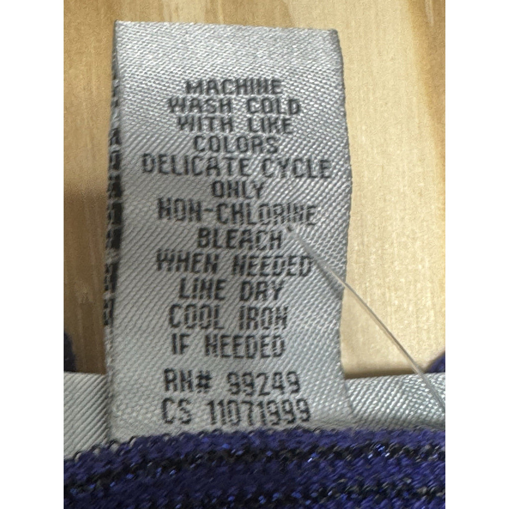 Catherines 2X 22/24W Blue Metallic Open Front Cardigan Lightweight Drape Travel
