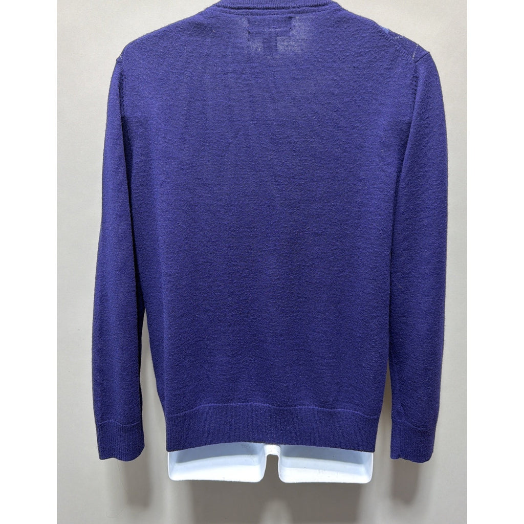 INC INTERNATIONAL CONCEPTS ARGYLE V-NECK MERINO WOOL SWEATER - MENS XL Preppy