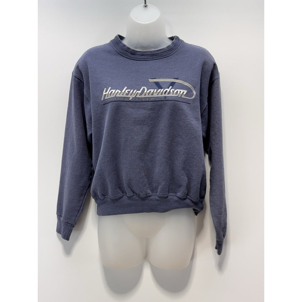 Vtg Worth Harley Davidson KC, MO Crewneck Sweatshirt Cotton Made In USA Large