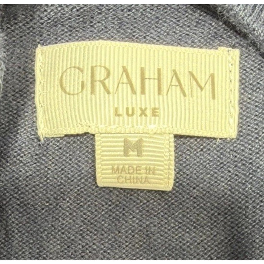 NWT Graham Luxe Silk Blend Blue Depths Blue Quarter Zip Sweater, Size M