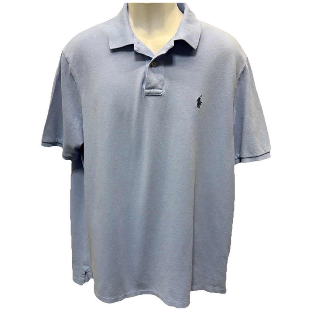 Ralph Lauren Polo Shirt Men's XL Classic Fit Blue Navy Pony Short Sleeve Preppy