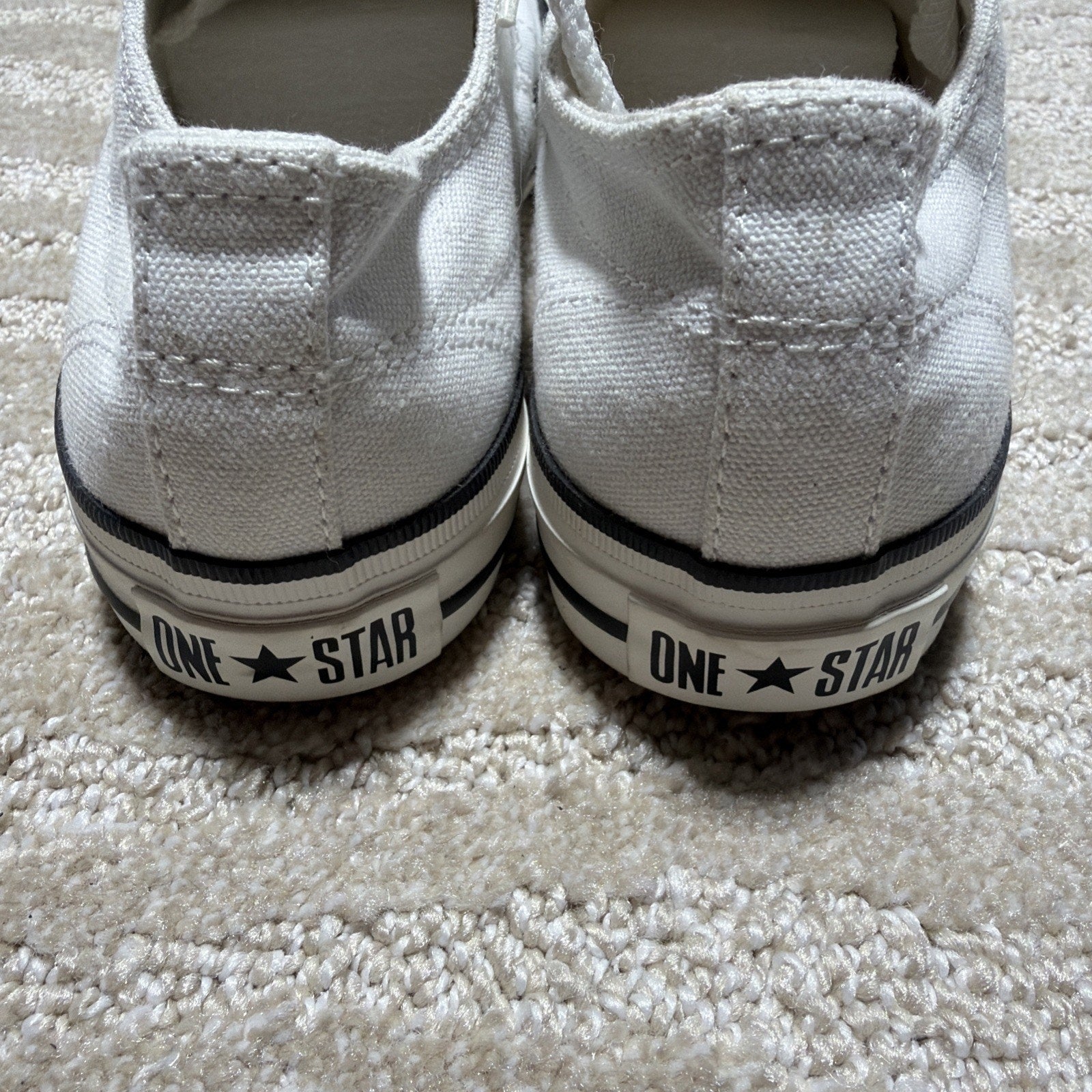 Converse Shoes Womens 6.5 One Star Cap Toe Comfort Sneakers White Canvas Lace Up