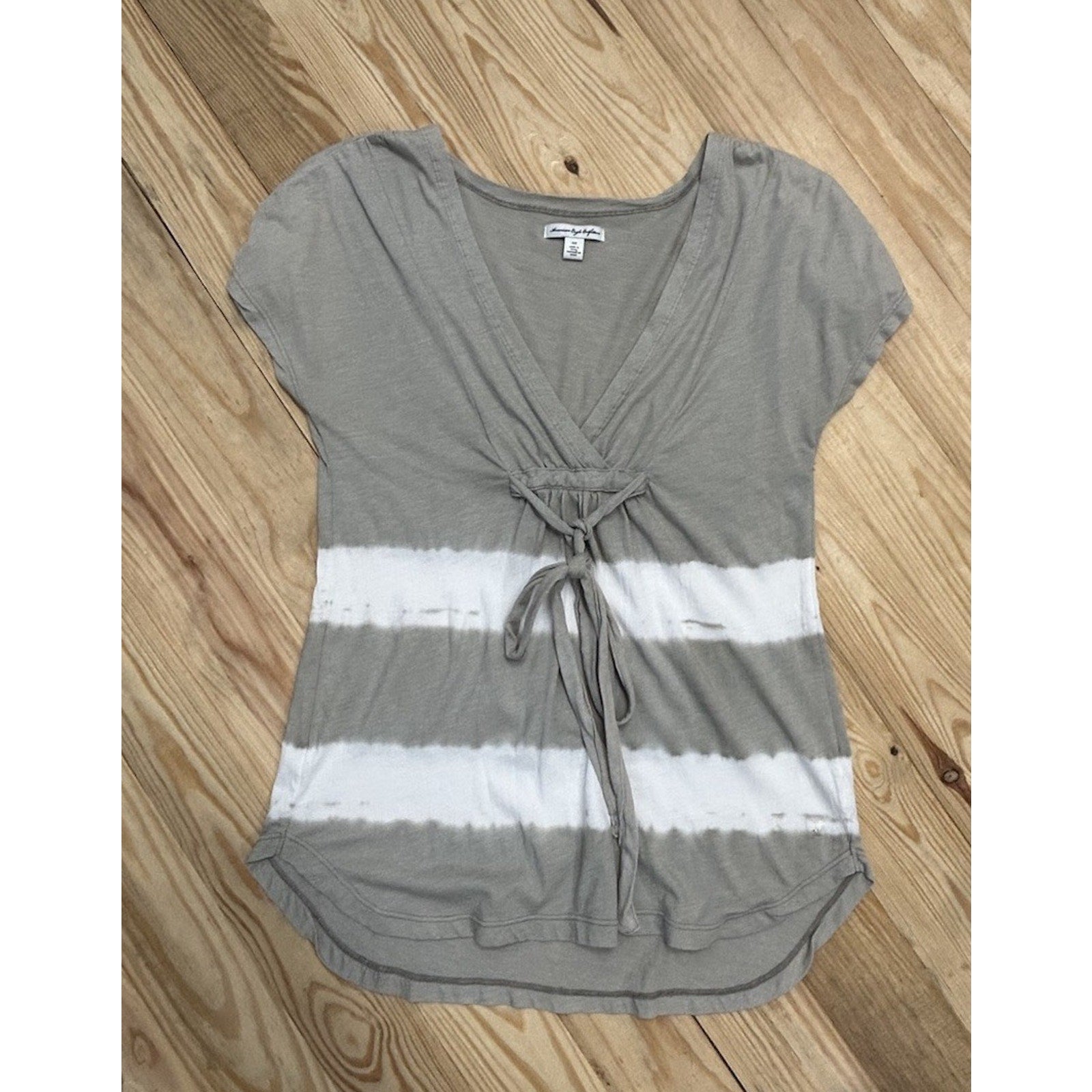 American Eagle Soft & Sexy Top Sz S/P Tie-dye Blouse Shirt short sleeve.