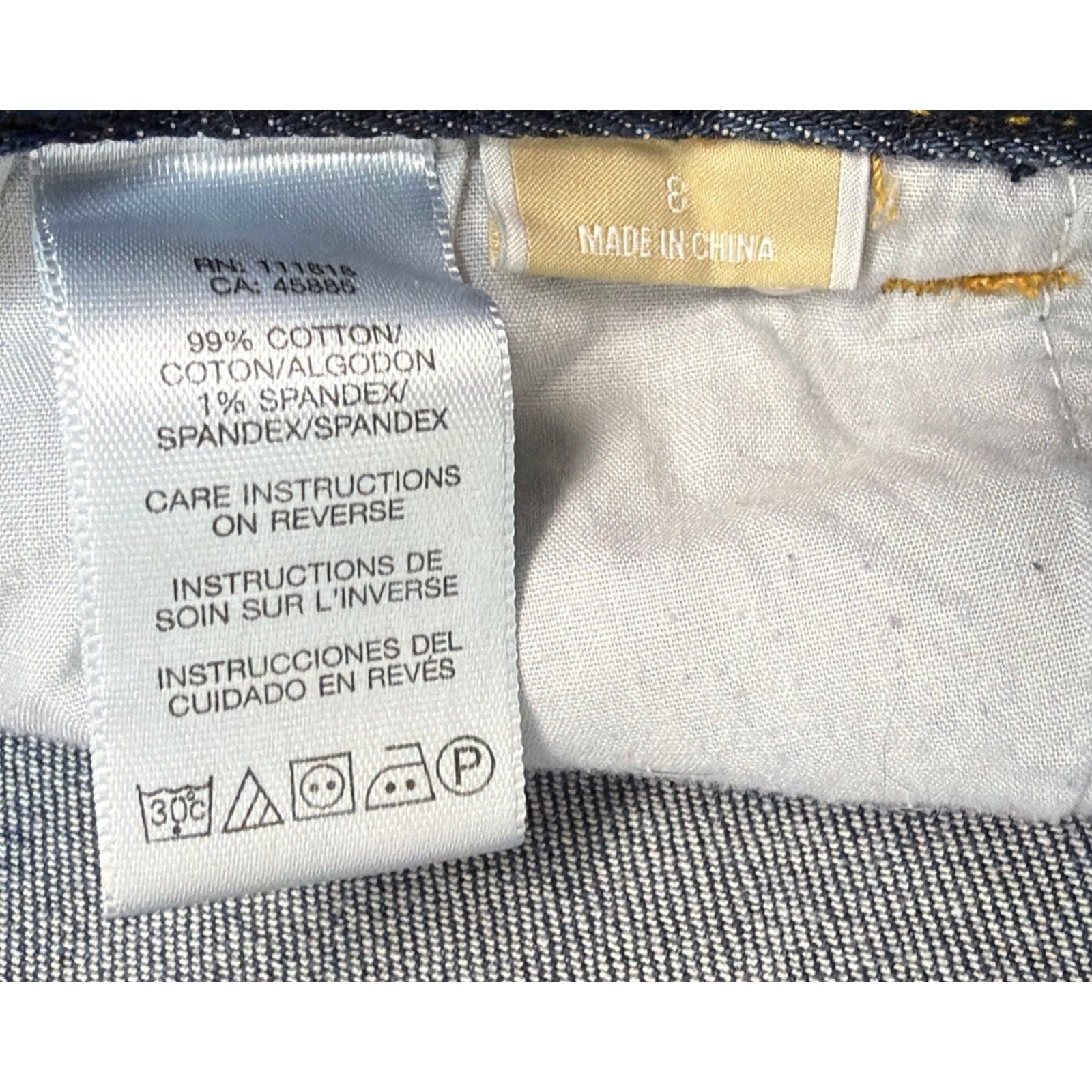 MICHAEL KORS Womens Size 8 Dark Wash Bootcut Blue Jeans Mid Rise Stretch