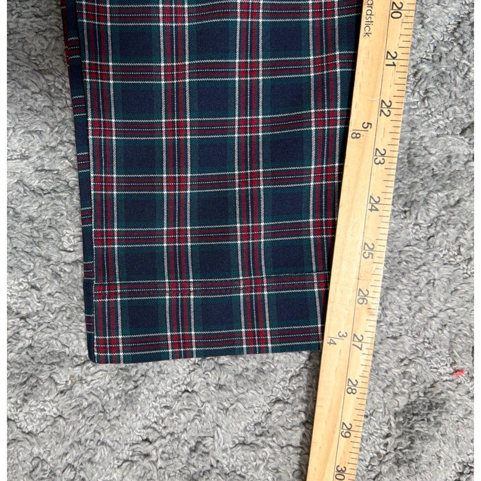 Hollister Womens Navy Blue Plaid Ultra High Rise Pants Size Small 27x27