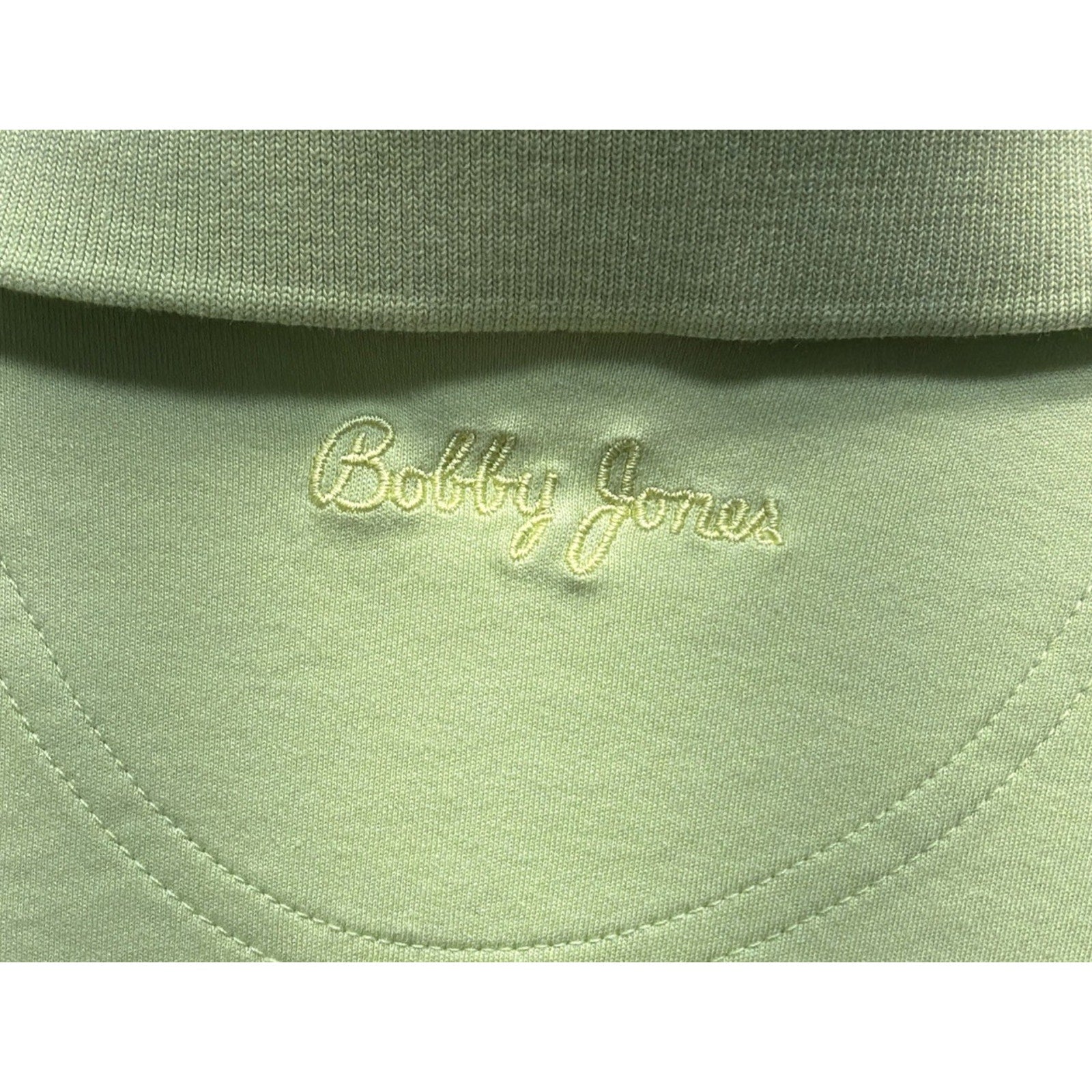Mens Bobby Jones Performance Green Polo Golf Shirt L Golfer Logo Pima Cotton