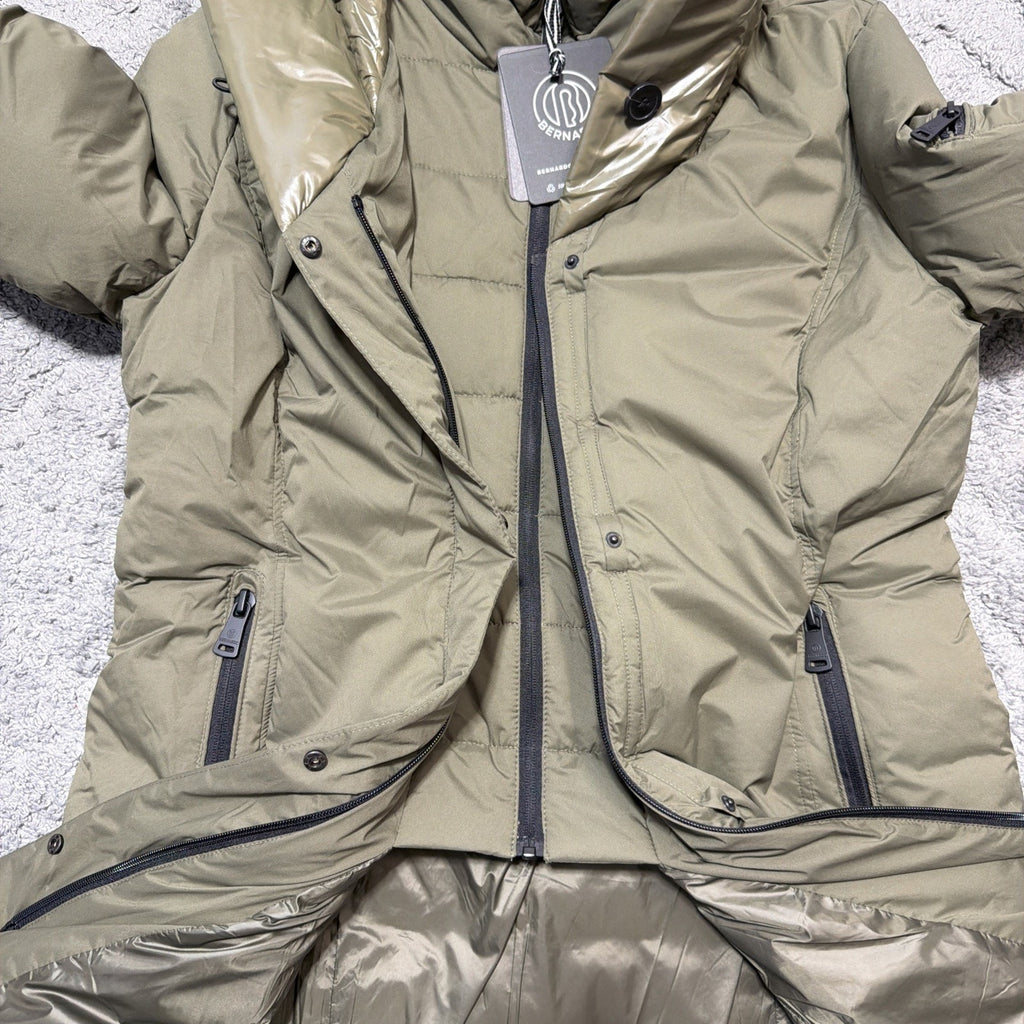 NWT Bernardo Hooded Puffer Jacket Sz Large In Olive GreenBernardo Women Puffer