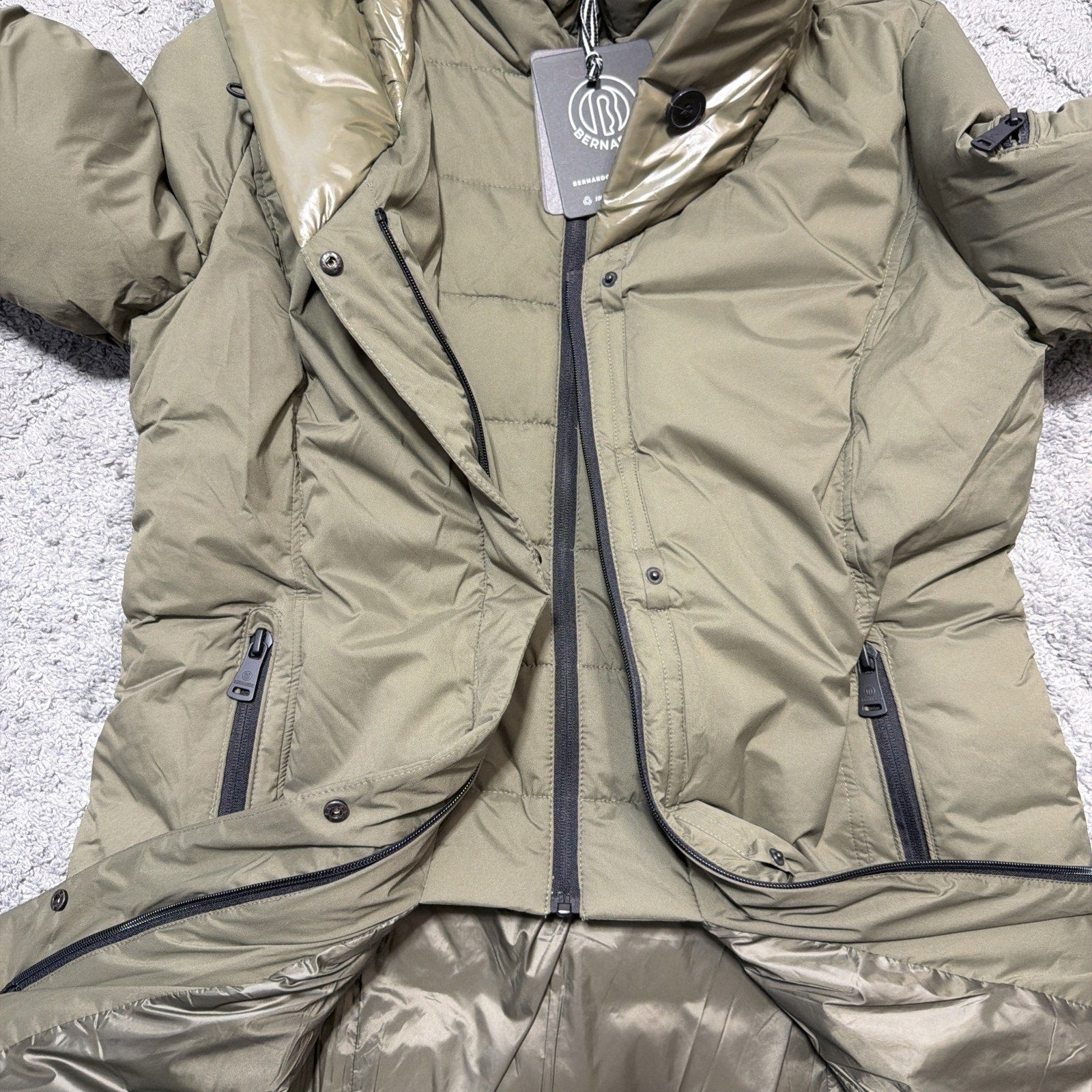 NWT Bernardo Hooded Puffer Jacket Sz Large In Olive GreenBernardo Women Puffer