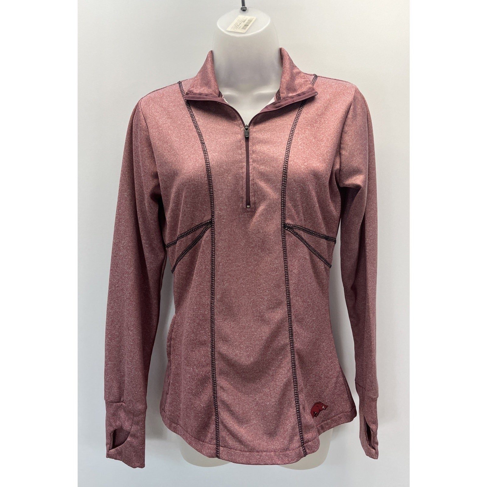 Arkansas Razorbacks grey 1/4 zip. size women's Small , J. America