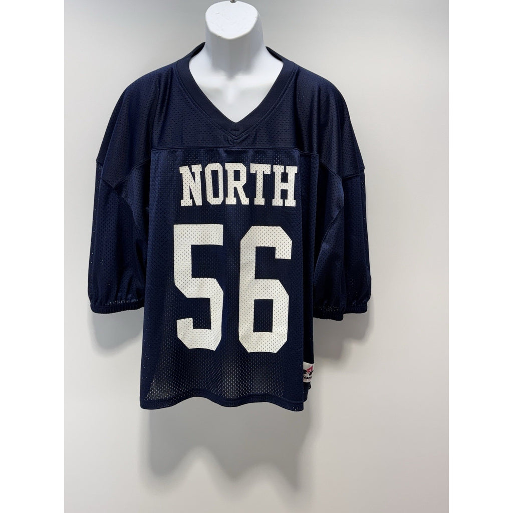 Alleson Athletic Mesh Football Practice Jersey Adult 2X/3X Navy/White North #56