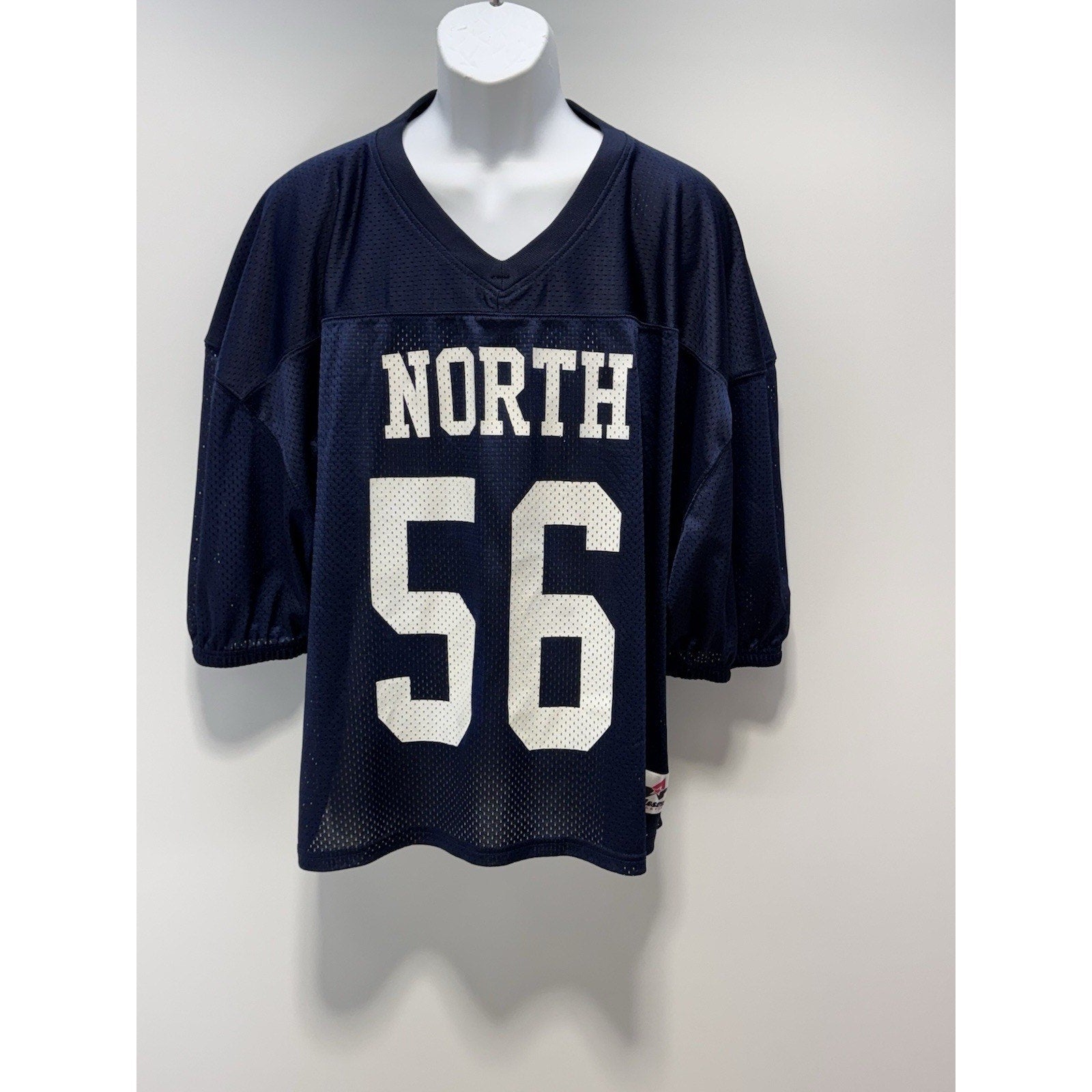 Alleson Athletic Mesh Football Practice Jersey Adult 2X/3X Navy/White North #56