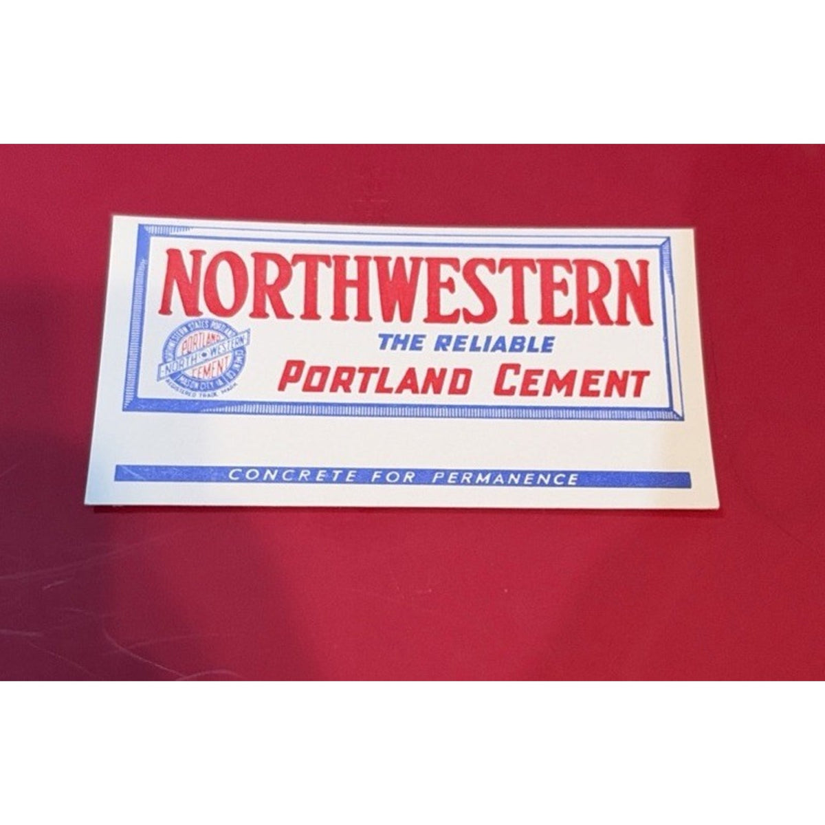 Vtg northwestern states Portland cement mason city Iowa matchbook
