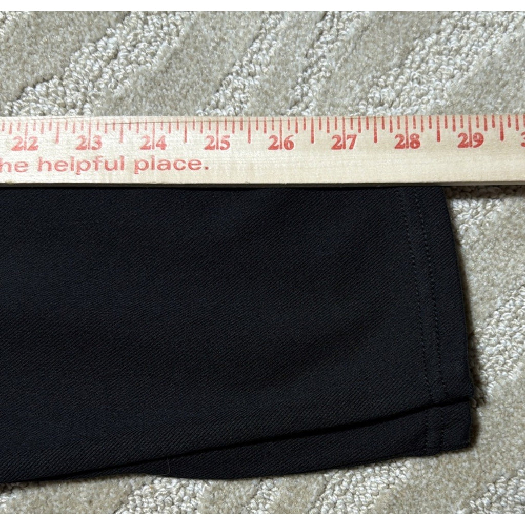 HUE Black Yoga Stretch Denim High Rise Back Pockets Full Length Legging Sz S 4-6