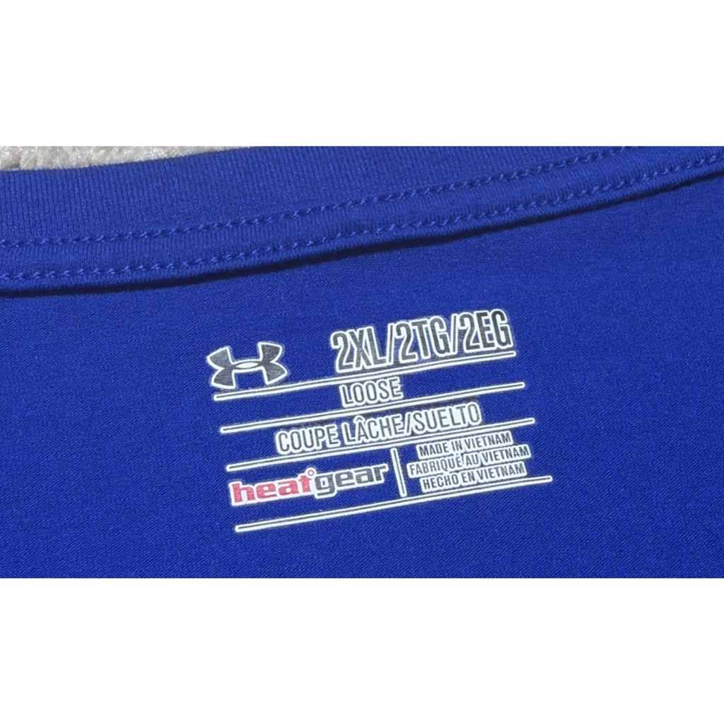 Chicago Cubs MLB World Series 2016 Under Armour Charged Blue Shirt 2XL Excellent