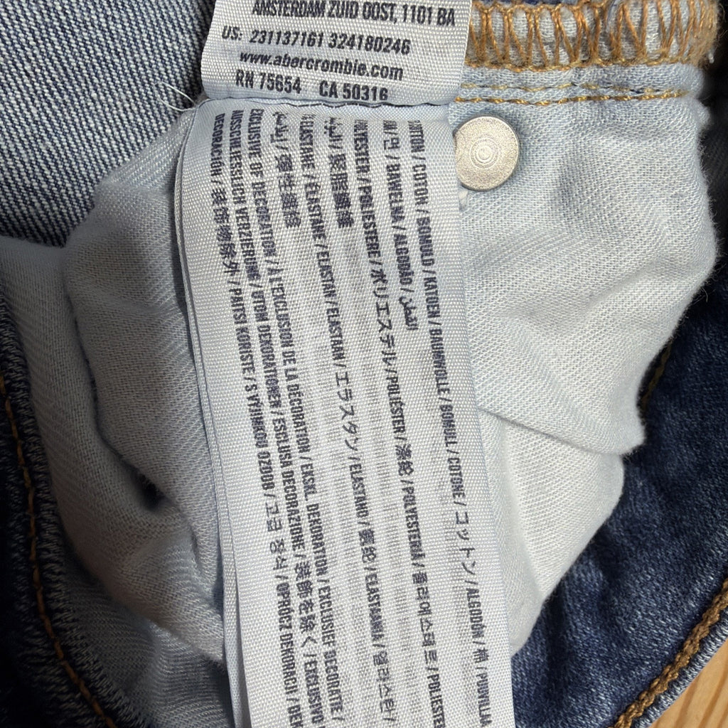 Abercrombie Kids 1892 Blue Denim Skinny Jeans Size Boys Size 15/16 27x29 Stretch