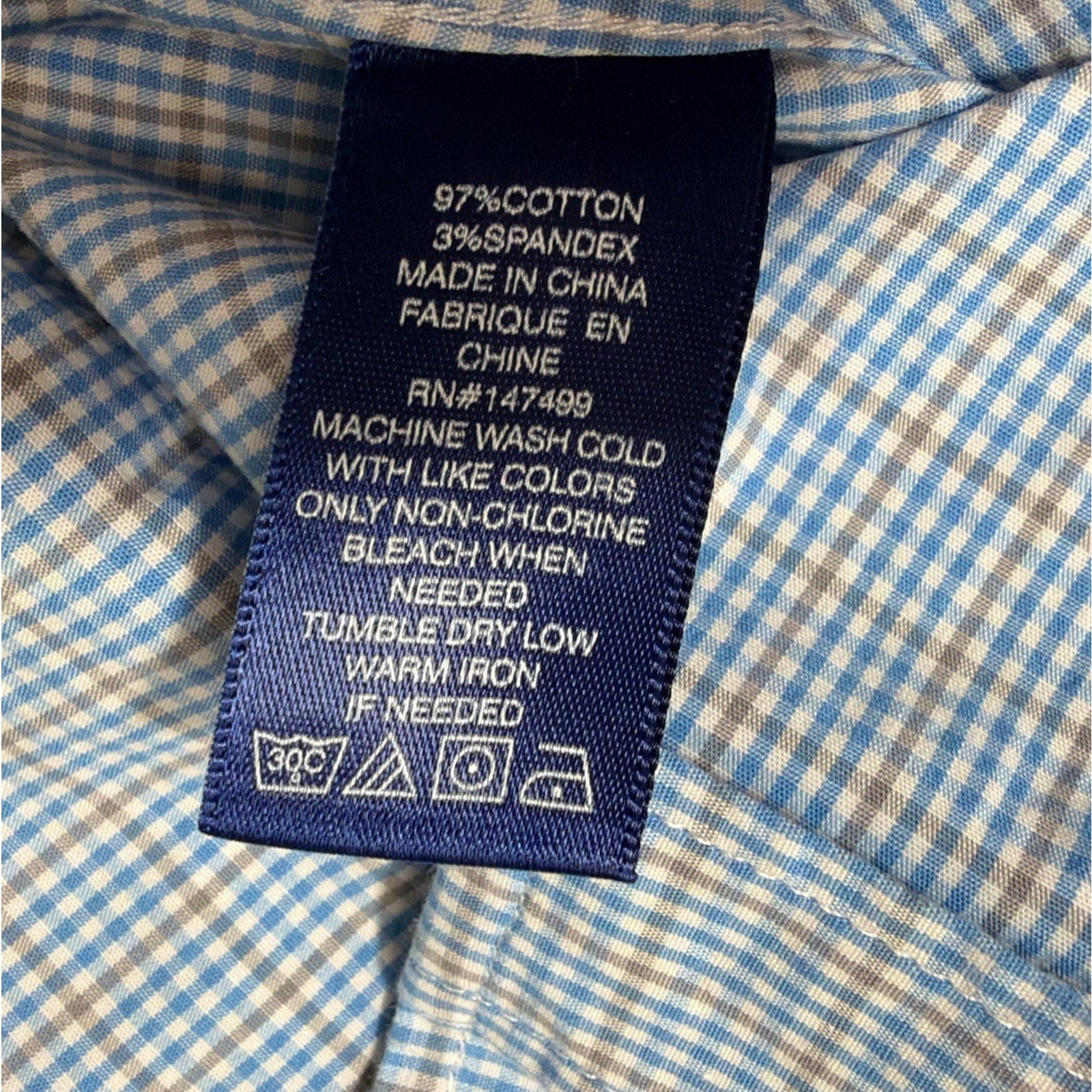 Heybo Outdoors Shirt Mens Embroidered Gingham Short Sleeve Button Up Size L
