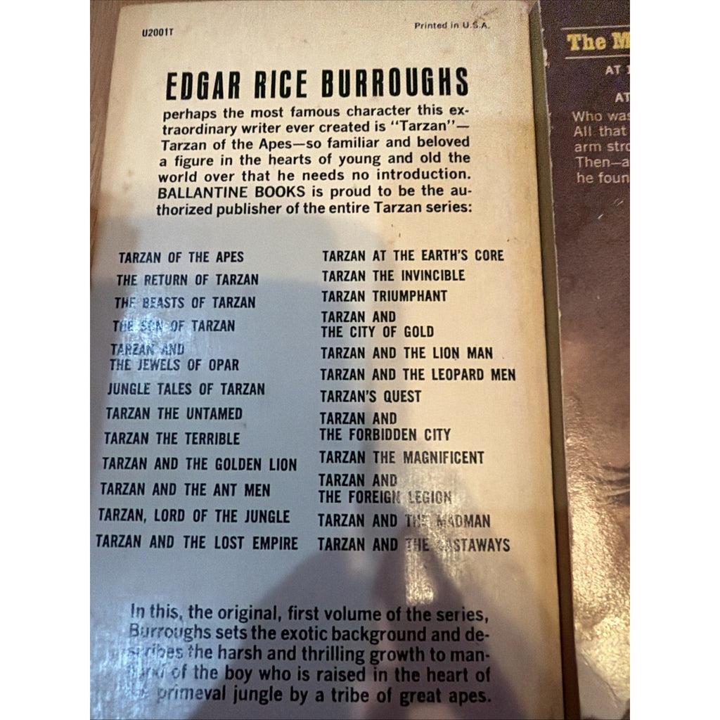 Edgar Rice Burroughs Vintage Paperback Lot 5 Tarzan John Carter Ace Ballantine