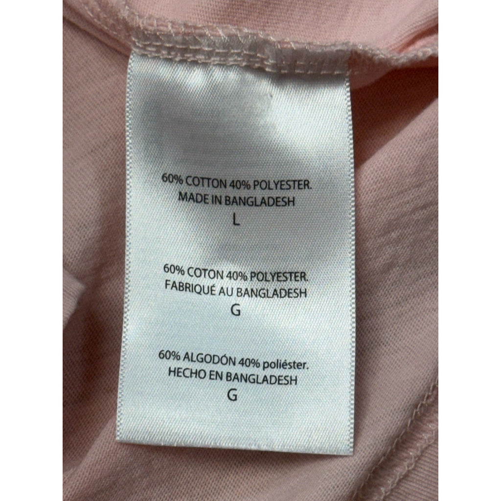 Michigan Wolverines Basic Hanes T-Shirt Womens Pink Large Cotton Blend