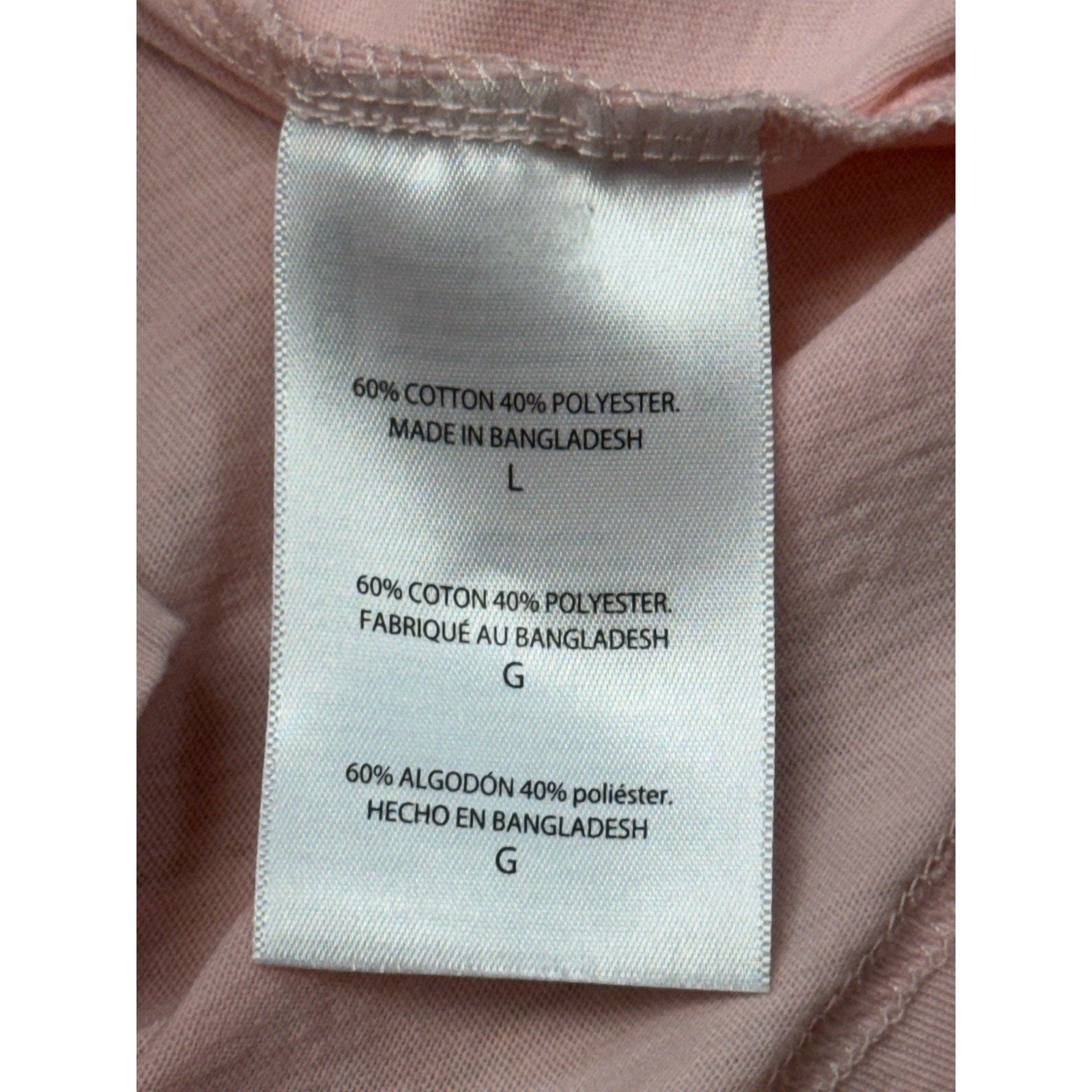 Michigan Wolverines Basic Hanes T-Shirt Womens Pink Large Cotton Blend