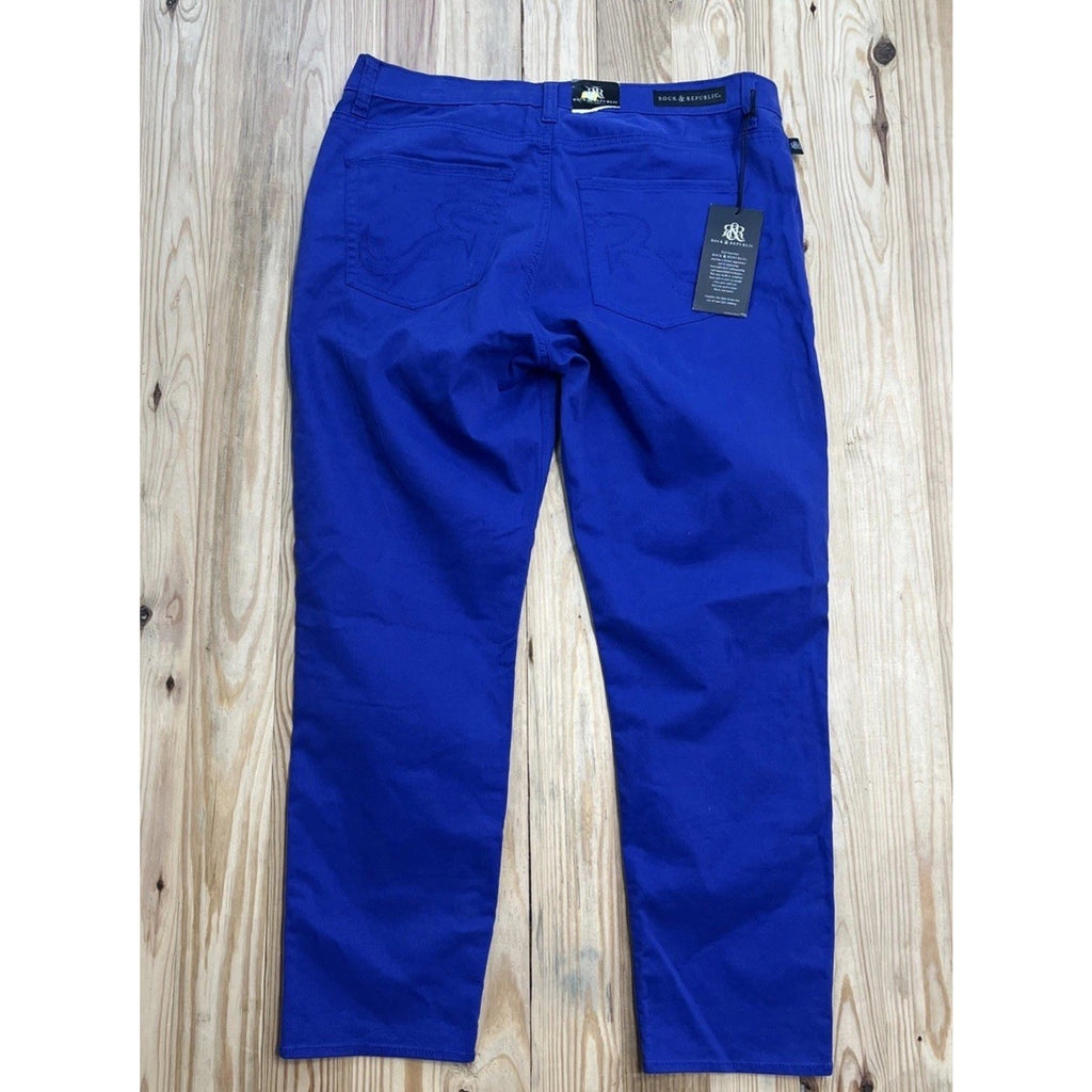 NWT Rock & Republic Blue Hamburg High Rise Stretch Denim Jeans Women’s Sz 16