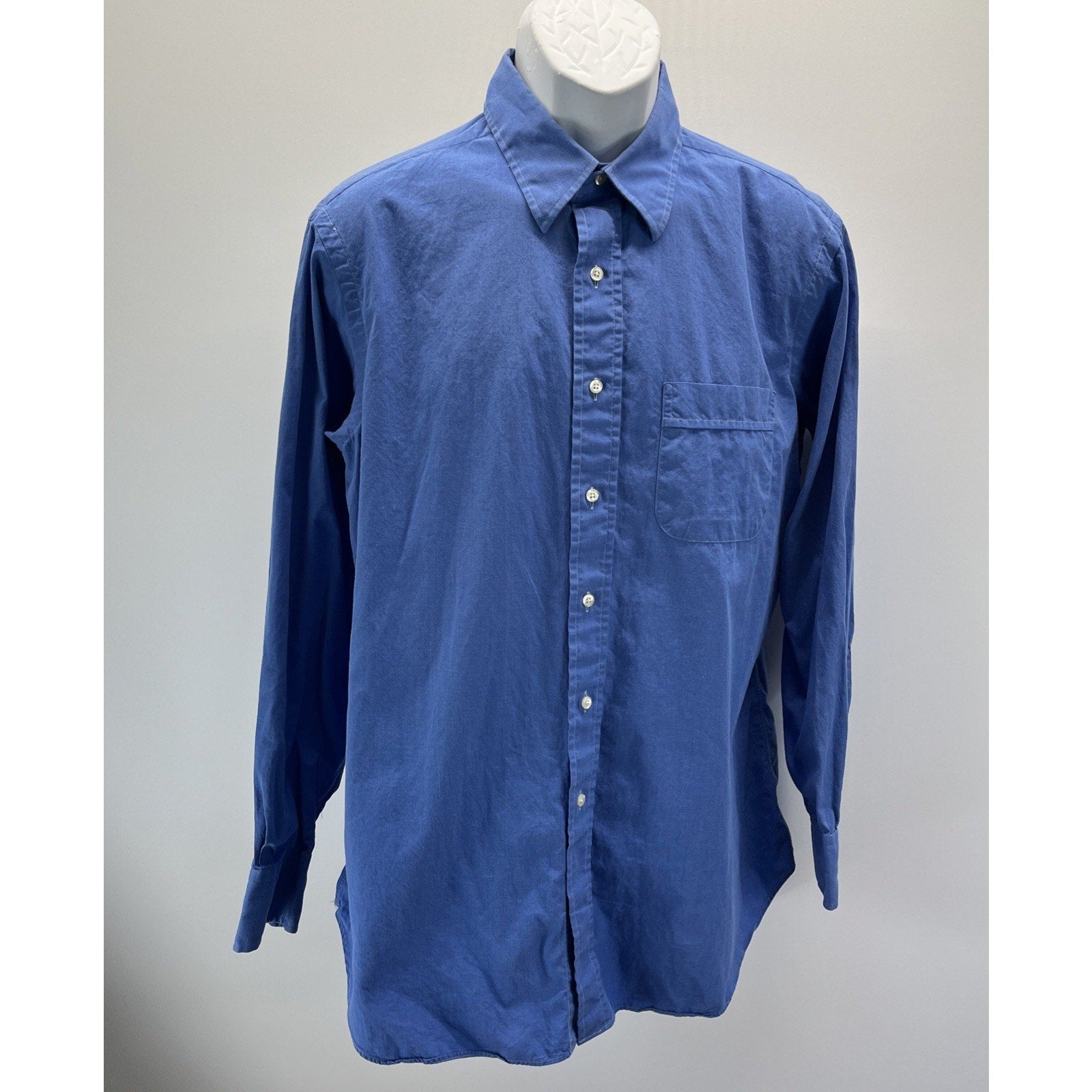 Tom James Custom Executive Collection Tailored Blue Shirt XL