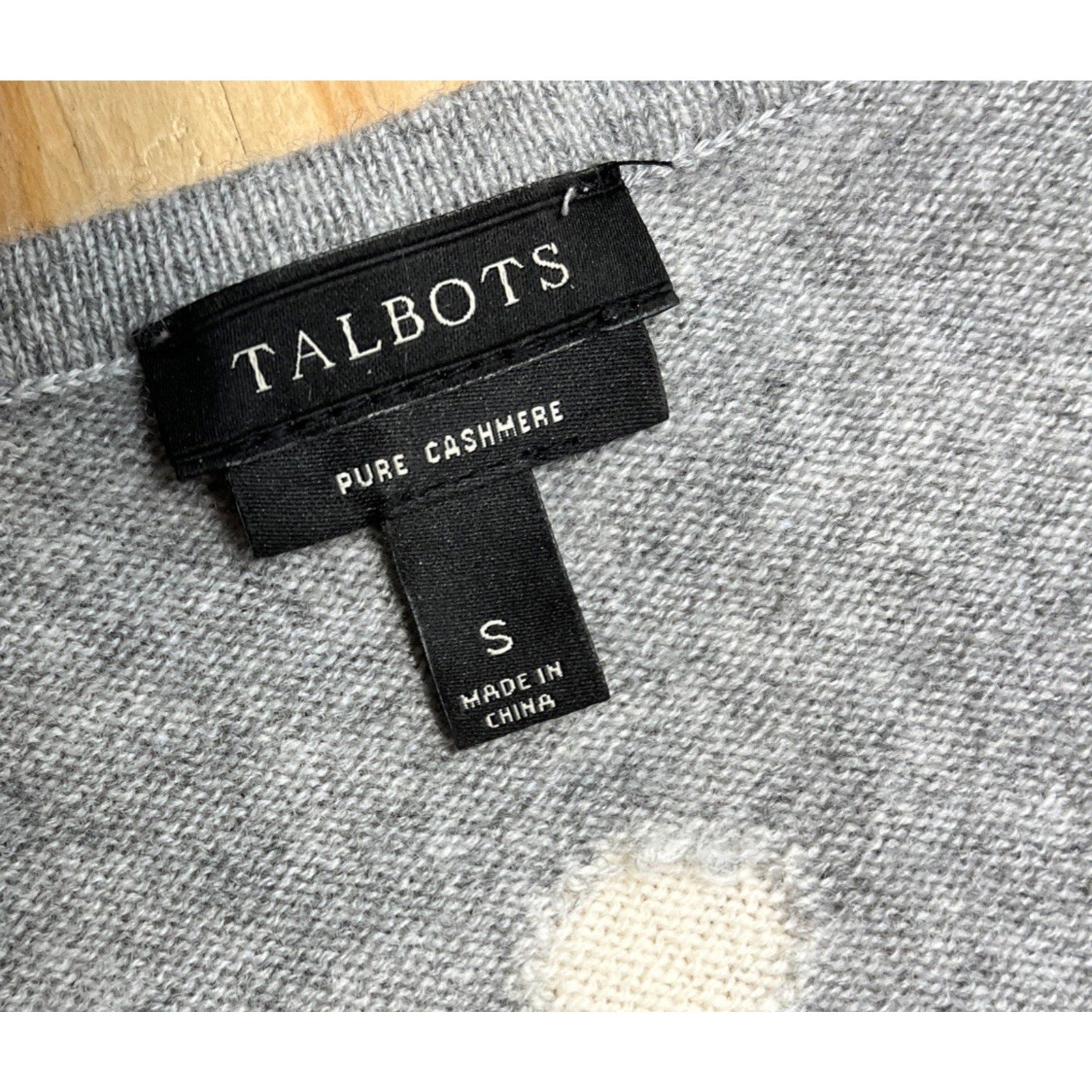 Talbots Women's 100% Cashmere Polka Dot Pullover Sweater Size S