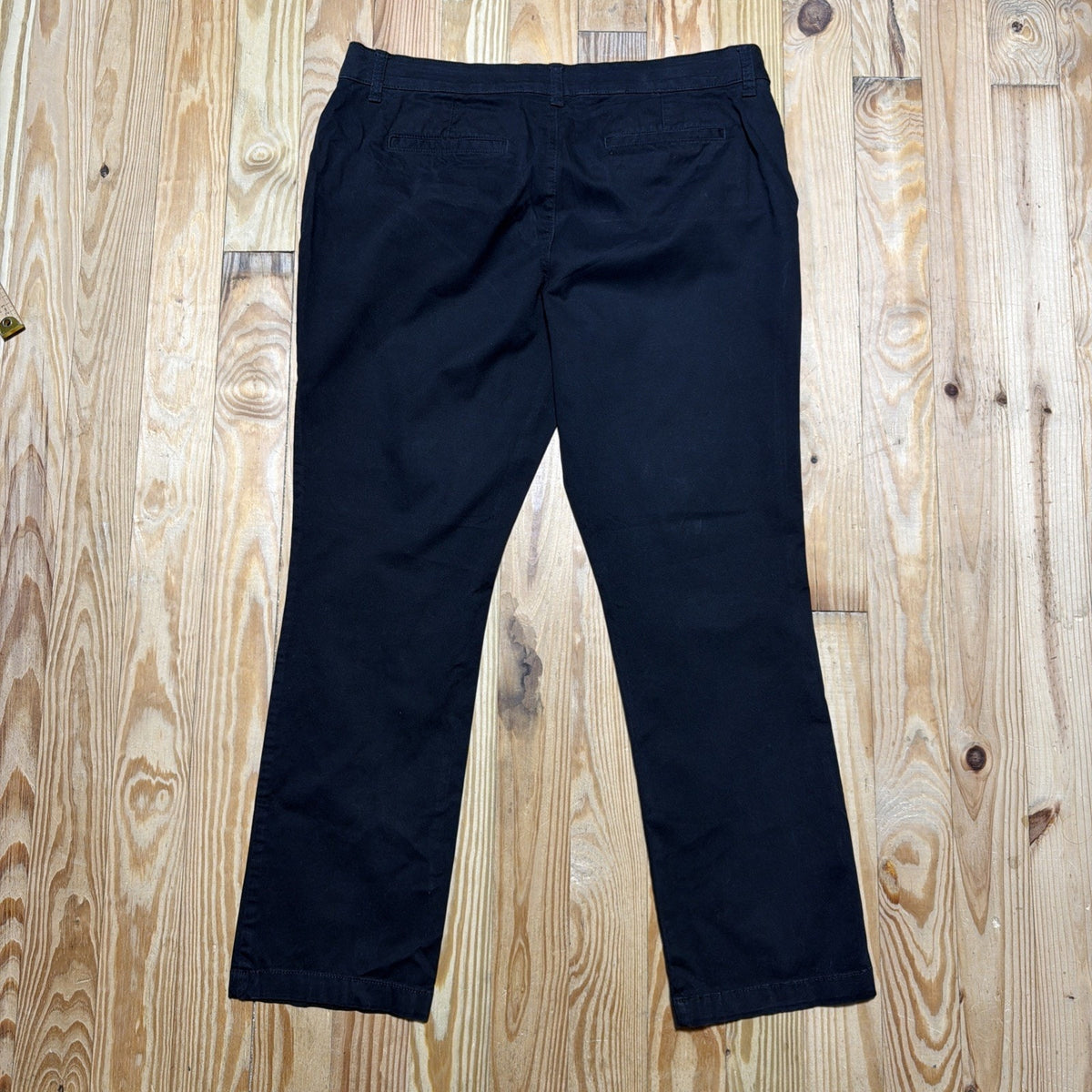 ST. JOHN’S BAY WOMEN’S 16 BLACK STRAIGHT LEG High Rise Comfort Waist PANTS