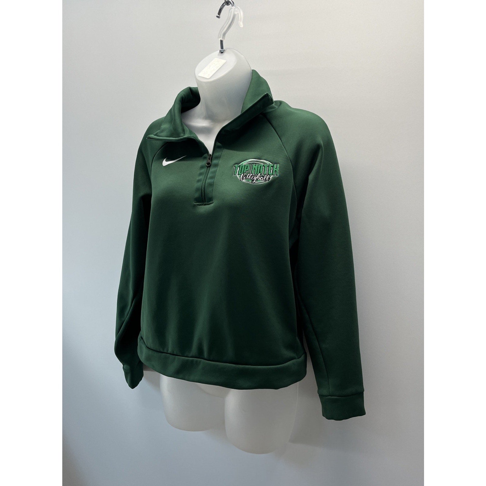 Women’s Nike Top Notch Volleyball L/S 1/4 Zip Green Small