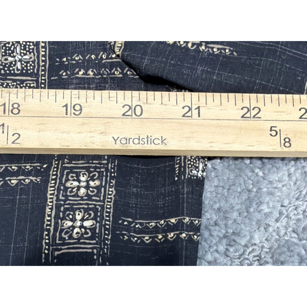 Campia Hawaiian Shirt Men’s Size M Floral Black Button Short Sleeve Cotton Mens