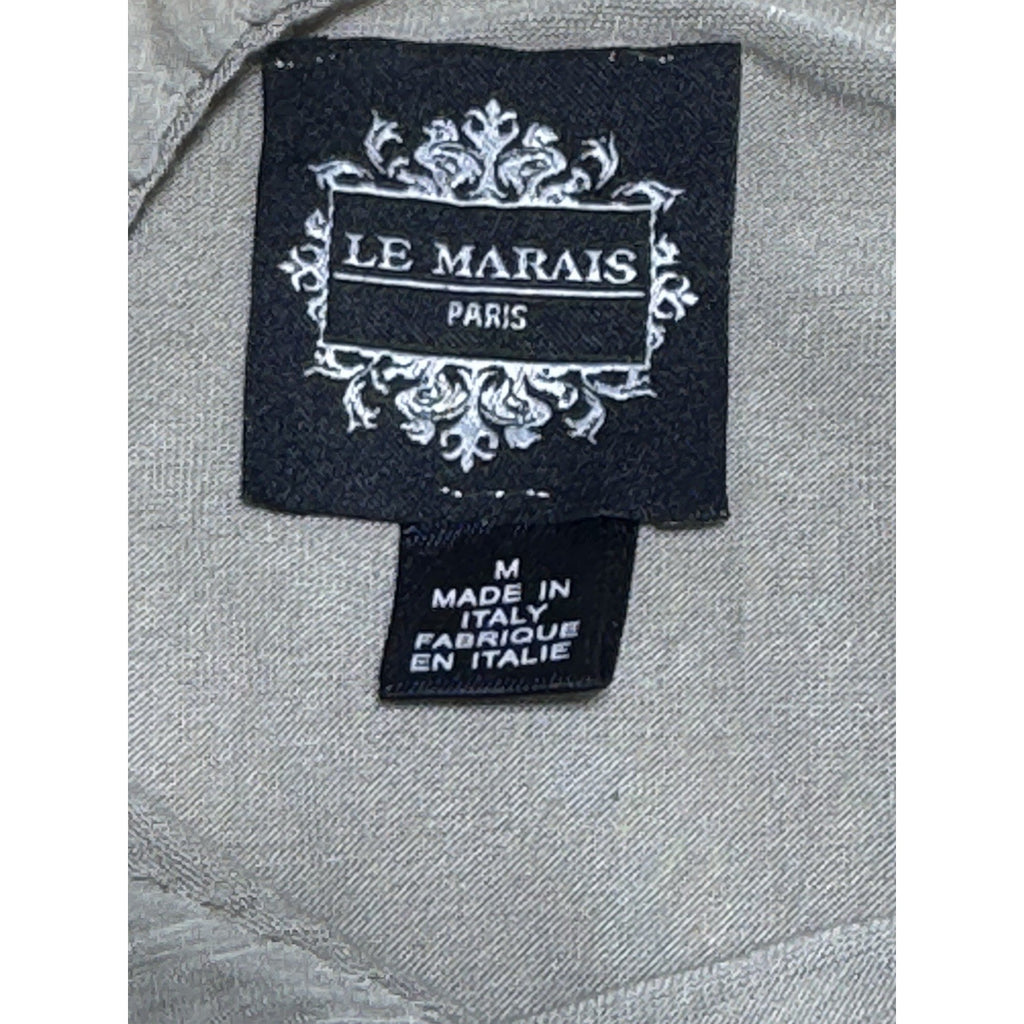 Le Marais Paris Pure Crinkle Silk Layered Blue Gray Ombre Blouse Women’s Size M
