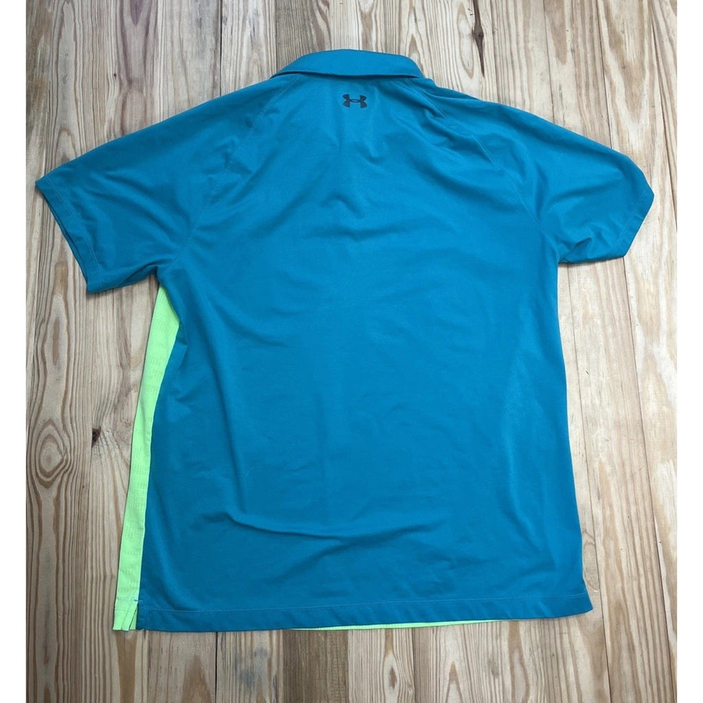 Under Armour Men's Size XL UA Tour Calibrate Polo Shirt Heatgear Green