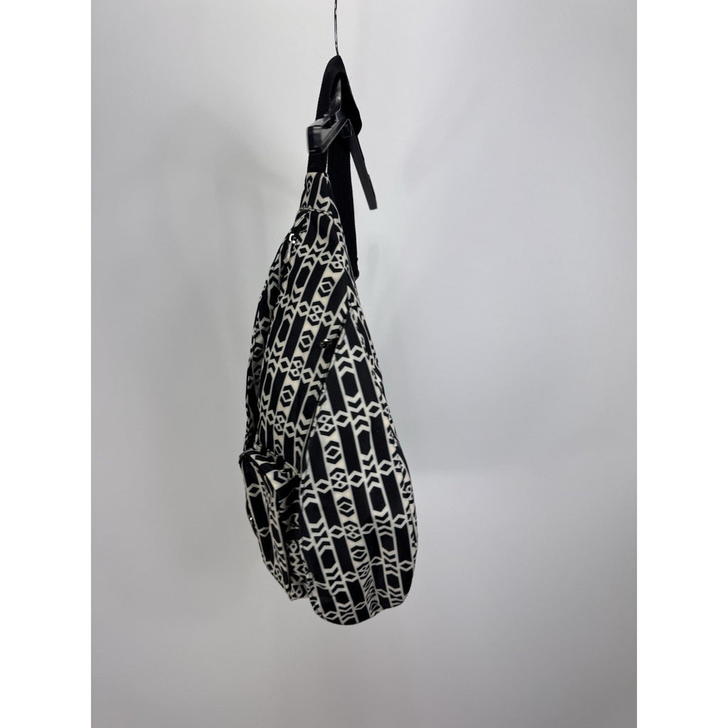 Initials Sling Backpack in Abstract Black And White Waterproof Pockets NWOT