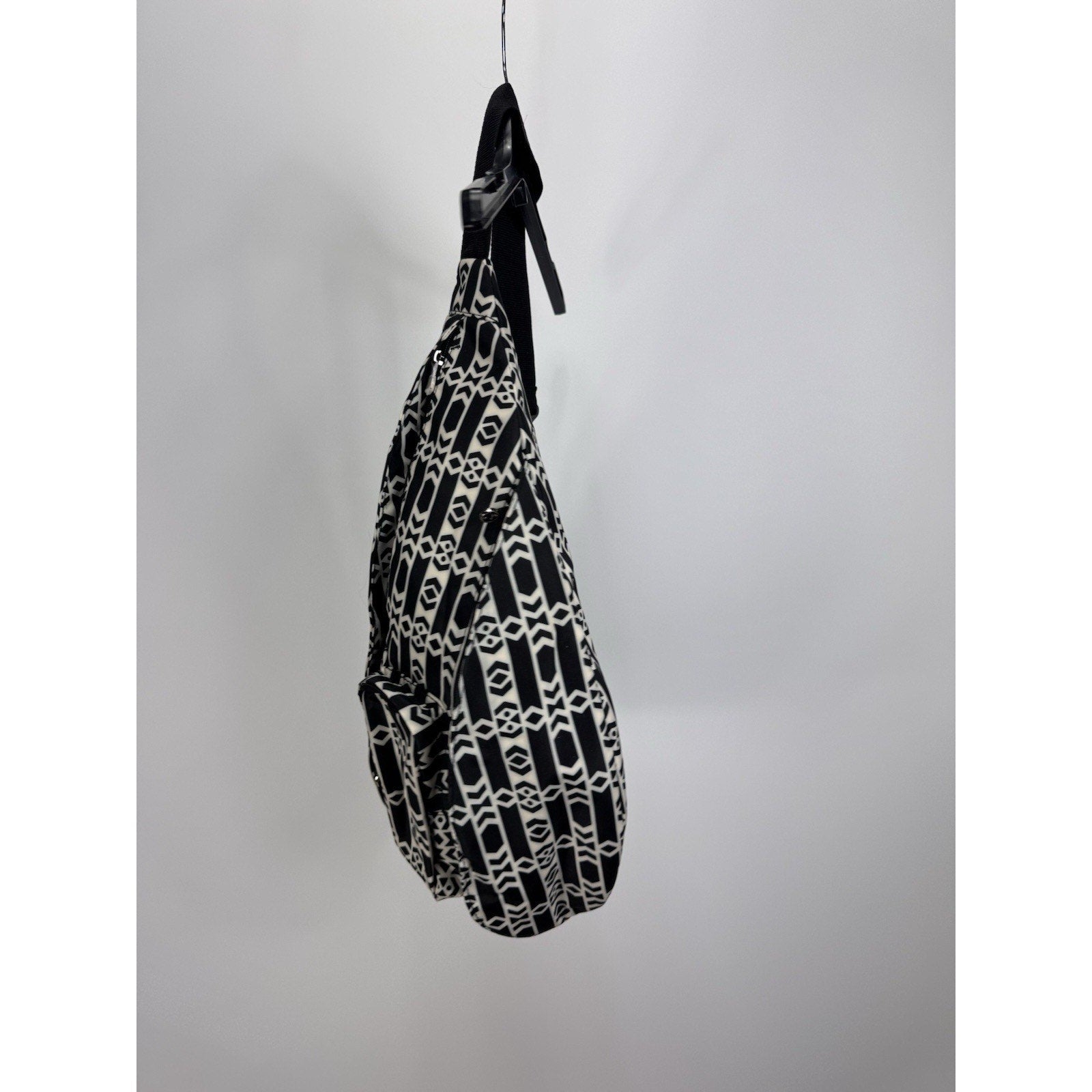 Initials Sling Backpack in Abstract Black And White Waterproof Pockets NWOT