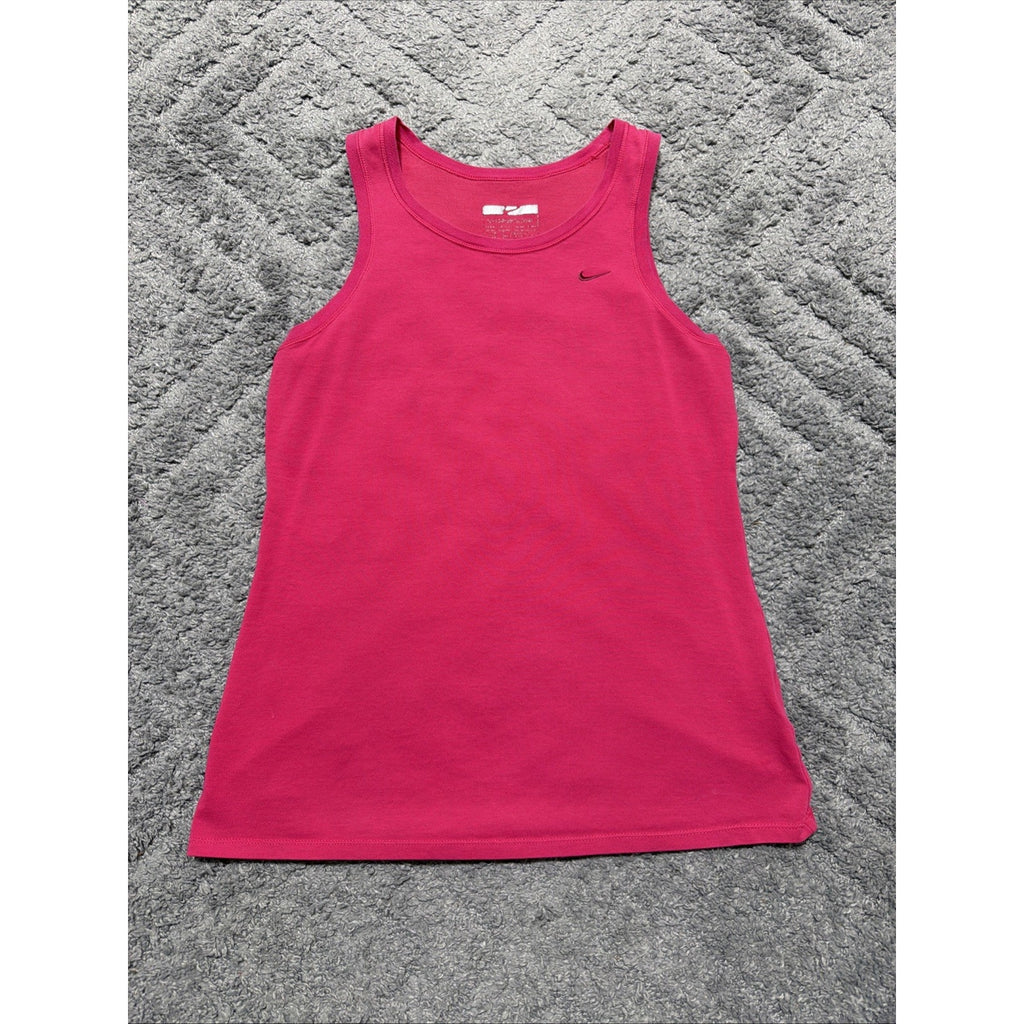 Nike Sports Tank Cotton Women's Pink Embroidered Tank Top Size XL 234768-660