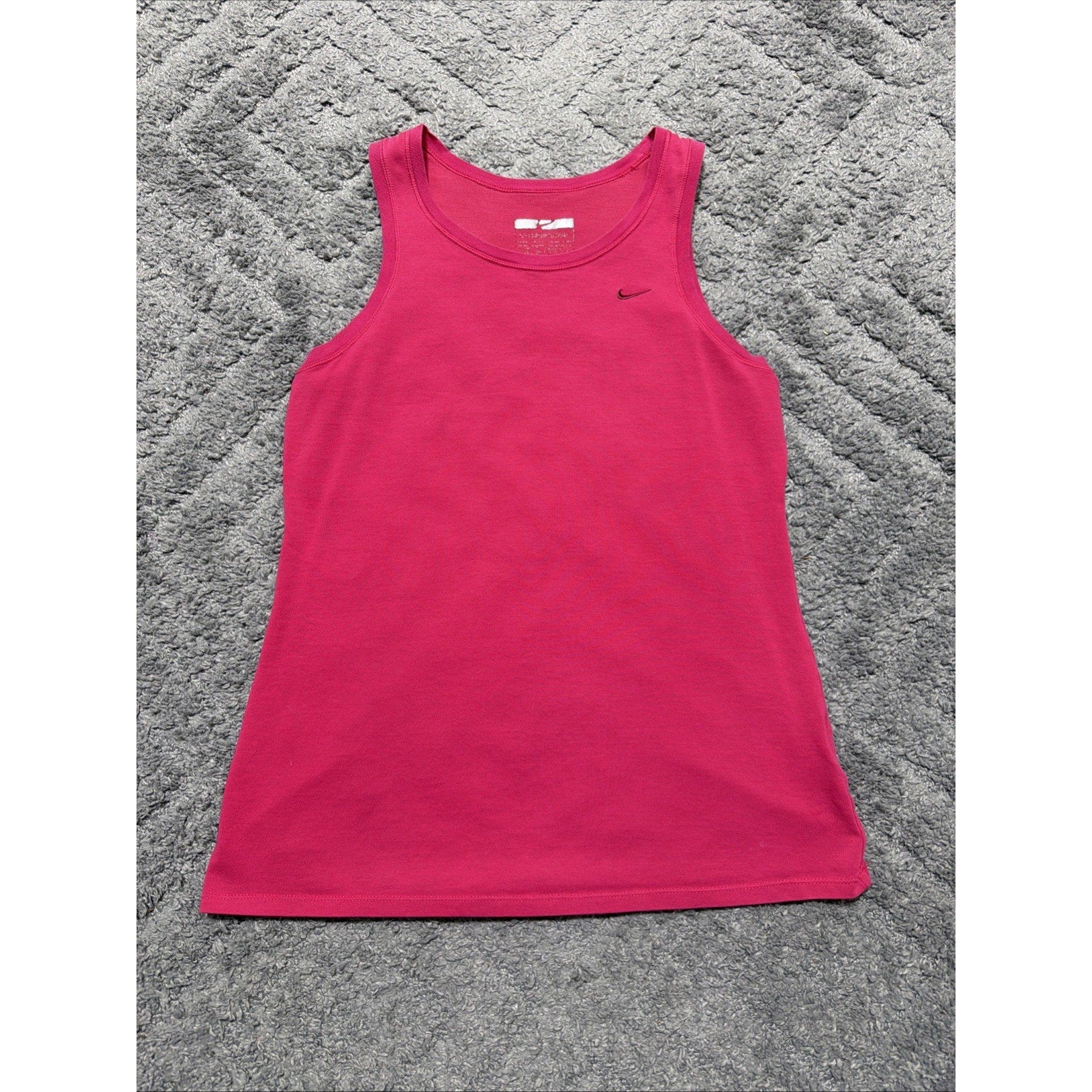 Nike Sports Tank Cotton Women's Pink Embroidered Tank Top Size XL 234768-660