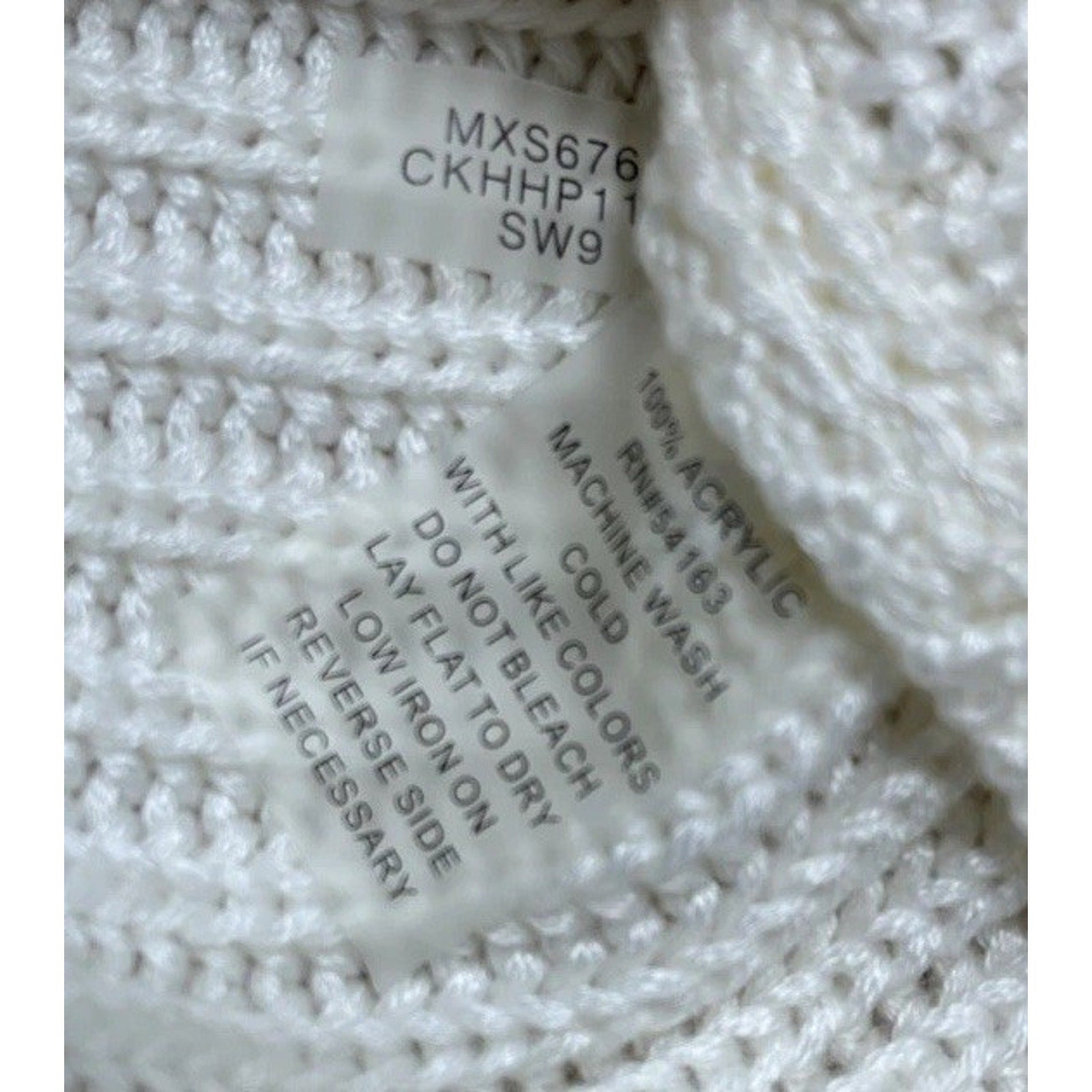 Calvin Klein Women's Sz XL Long Sleeve Cowl Neck Sweater Ivory