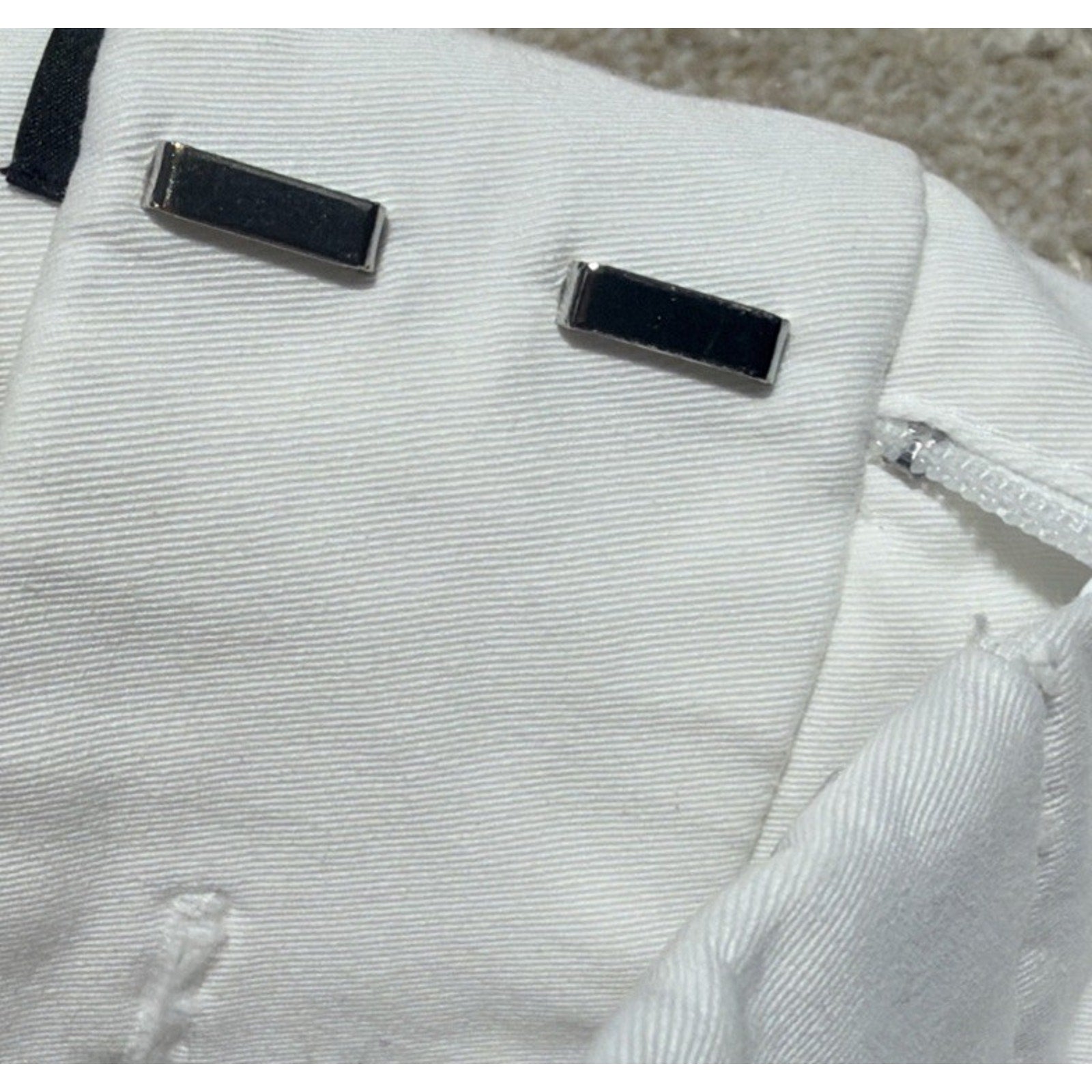 Ann Taylor Factory Signature White Straight Leg Cropped Pant Sz 2 Petite 29x22