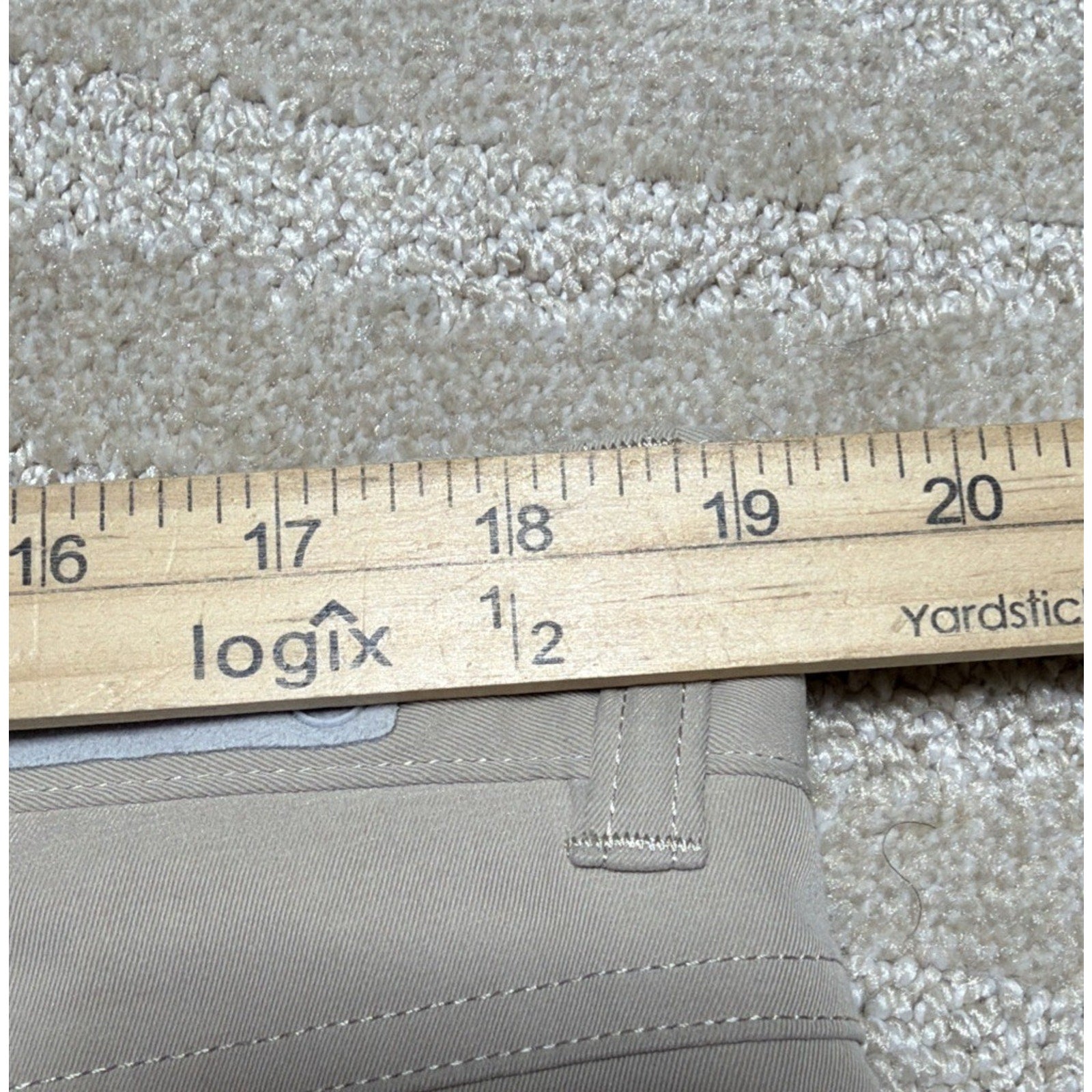 Peter Millar Performance Golf Pants Chino Men's 38X32 Flat Front Beige Khaki
