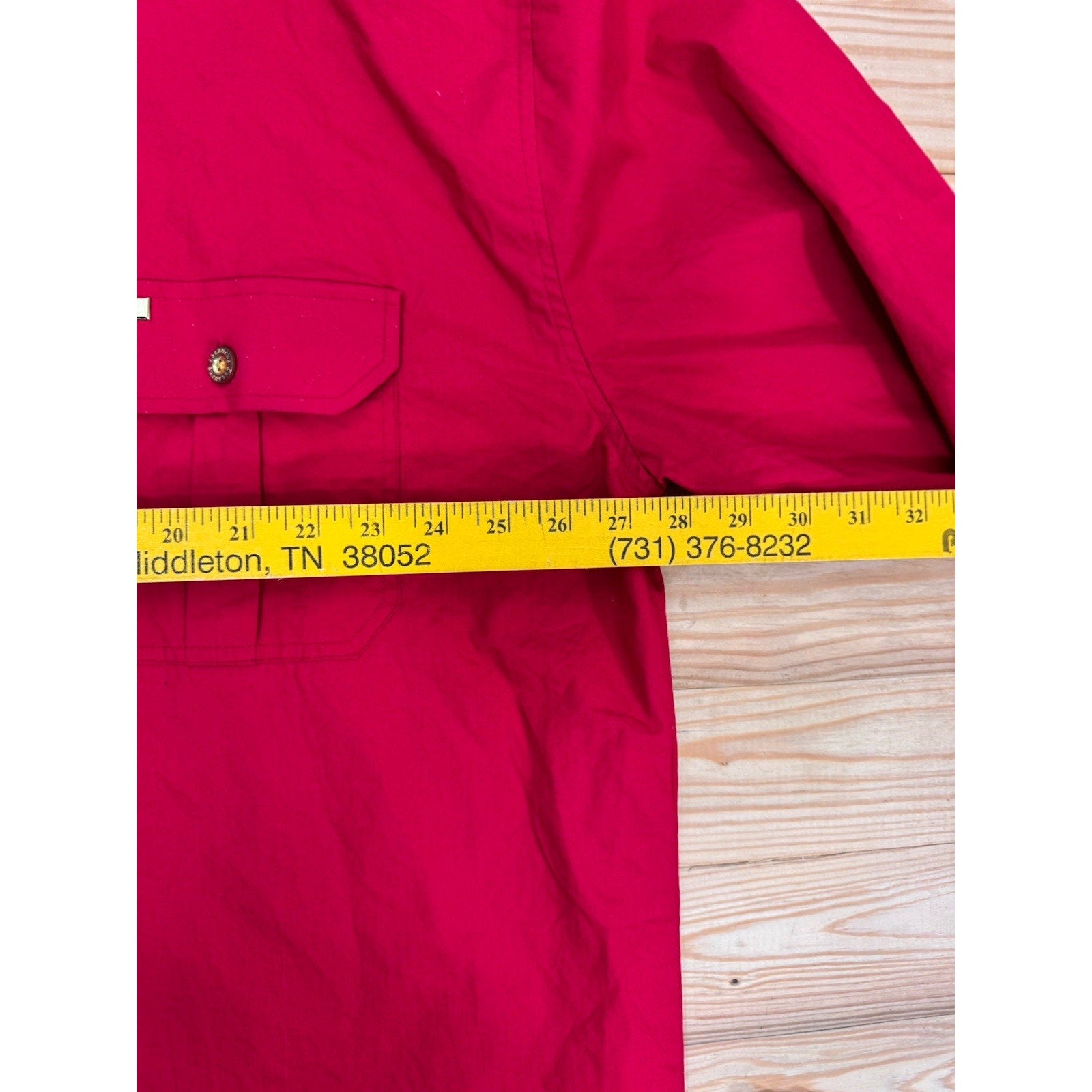 Abalanche Vintage MENS RED BUTTON UP COLLAR SHIRT SIZE 4XL Gold Details